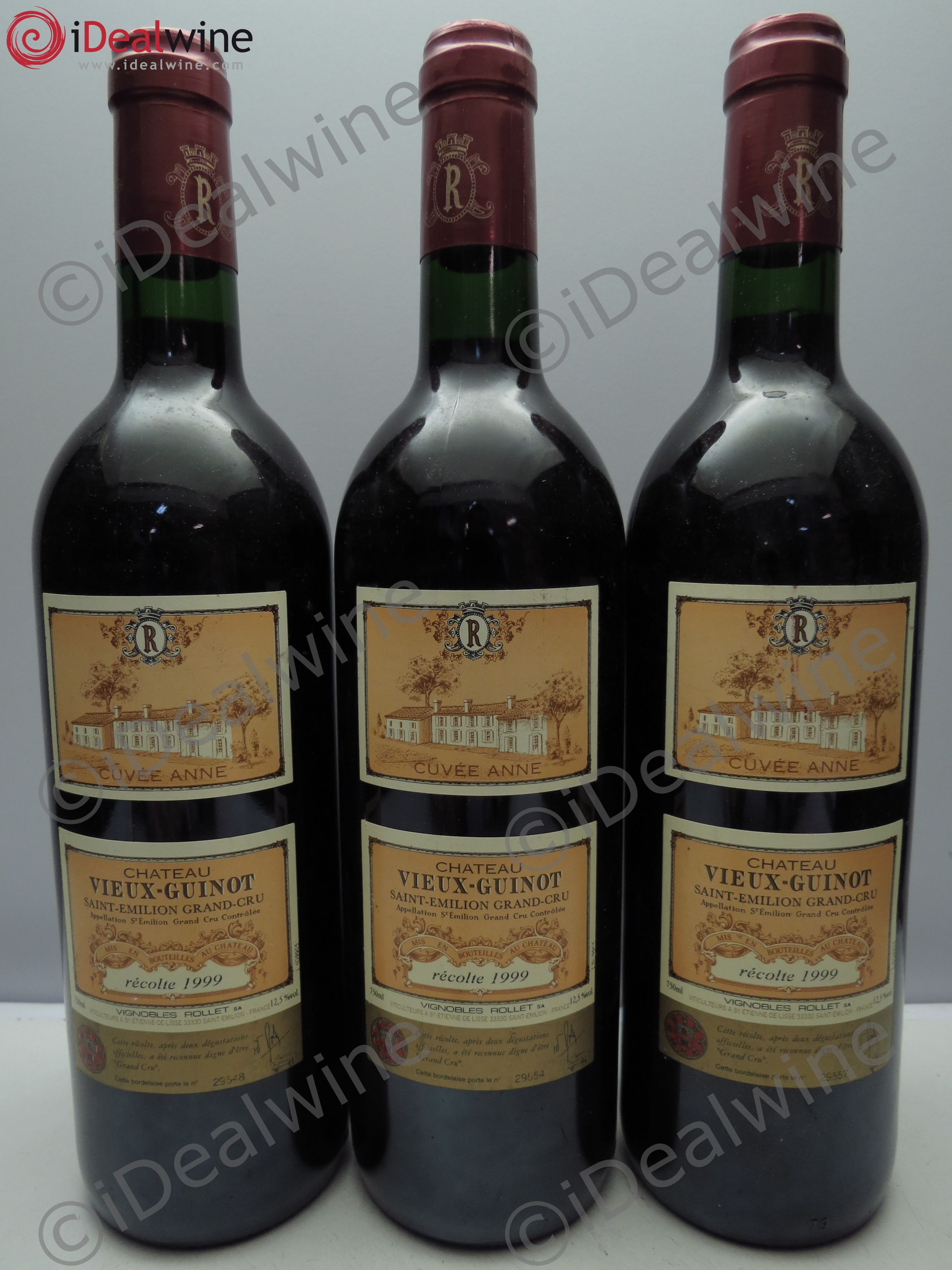 Château Vieux Guinot (sans prix de reserve/no reserve) 1999 - Lotto di 3 bottiglie - 0