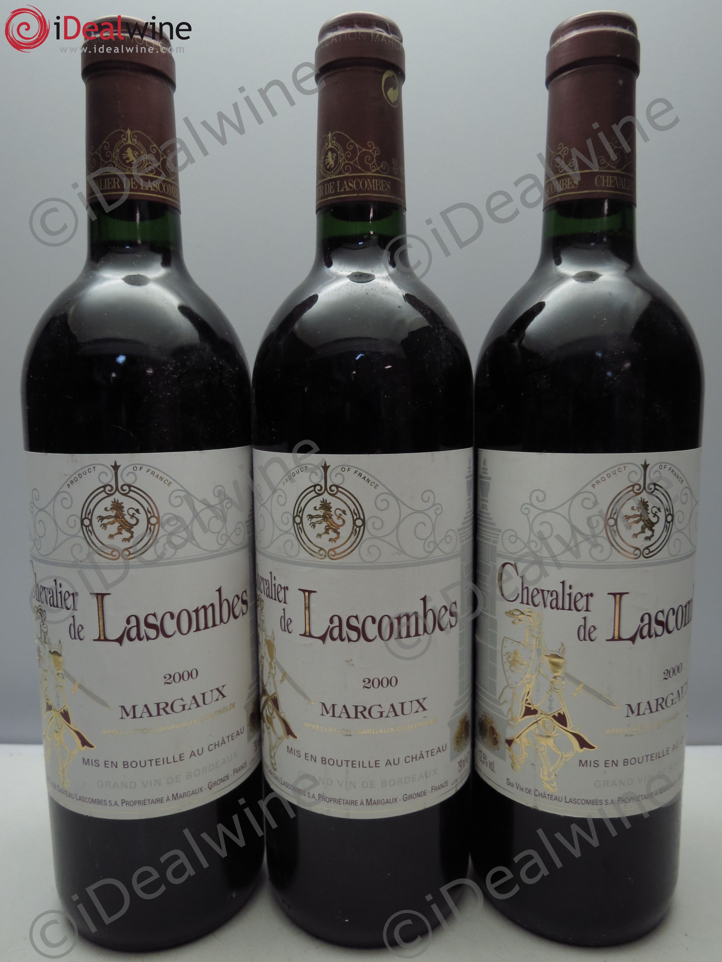 Chevalier de Lascombes Second Vin (sans prix de reserve / no reserve) 2000 - Posten von 3 Flaschen - 0