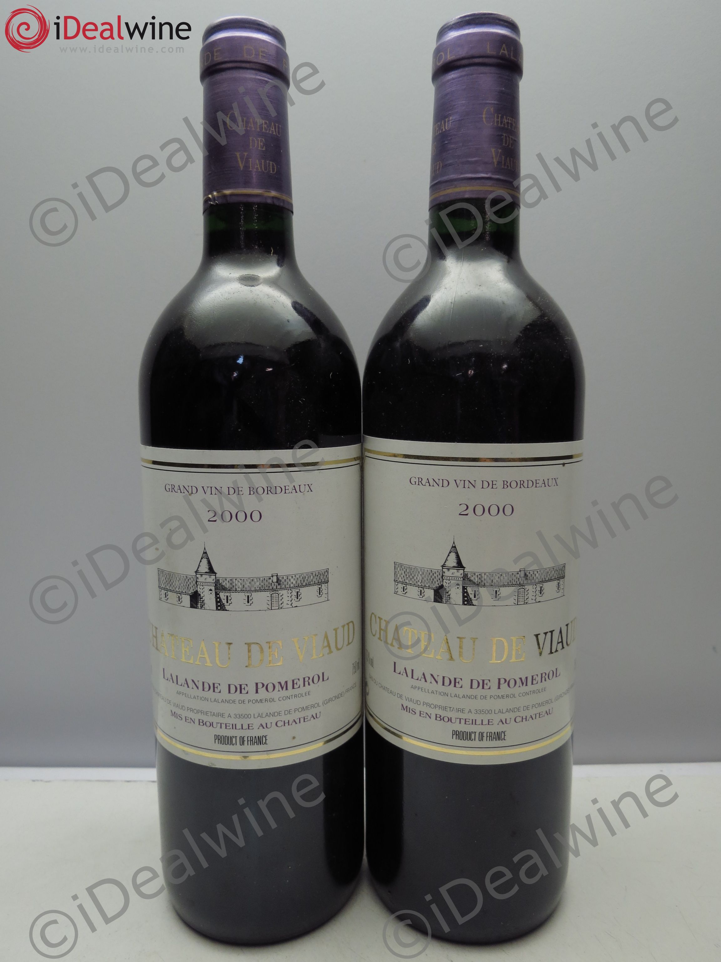 Bordeaux Château de Viaud Lalande de Pomerol (sans prix de reserve / no reserve) 2000 - Posten von 2 Flaschen - 0