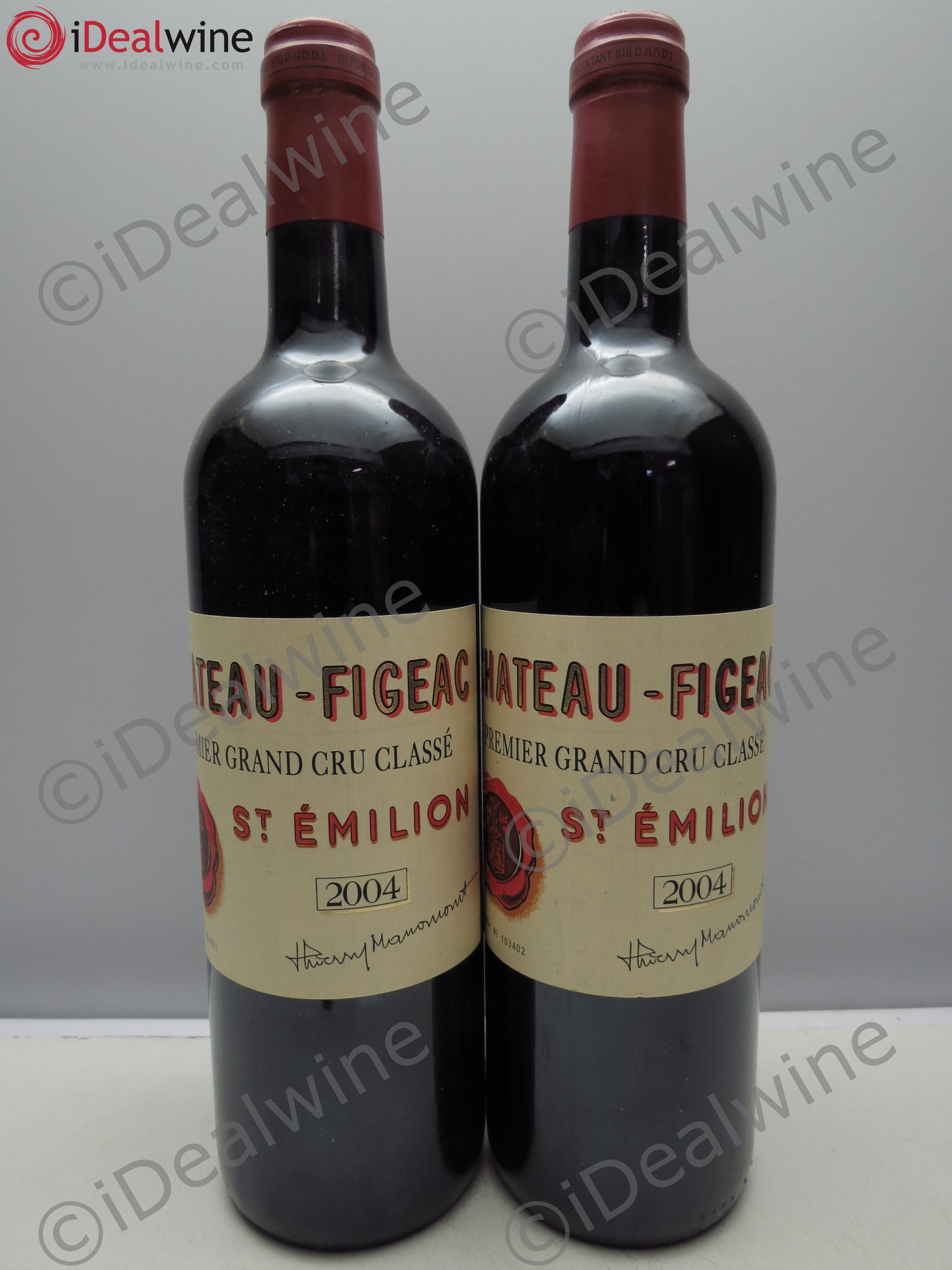 Château Figeac 1er Grand Cru Classé A 2004 - Lot de 2 bouteilles - 0
