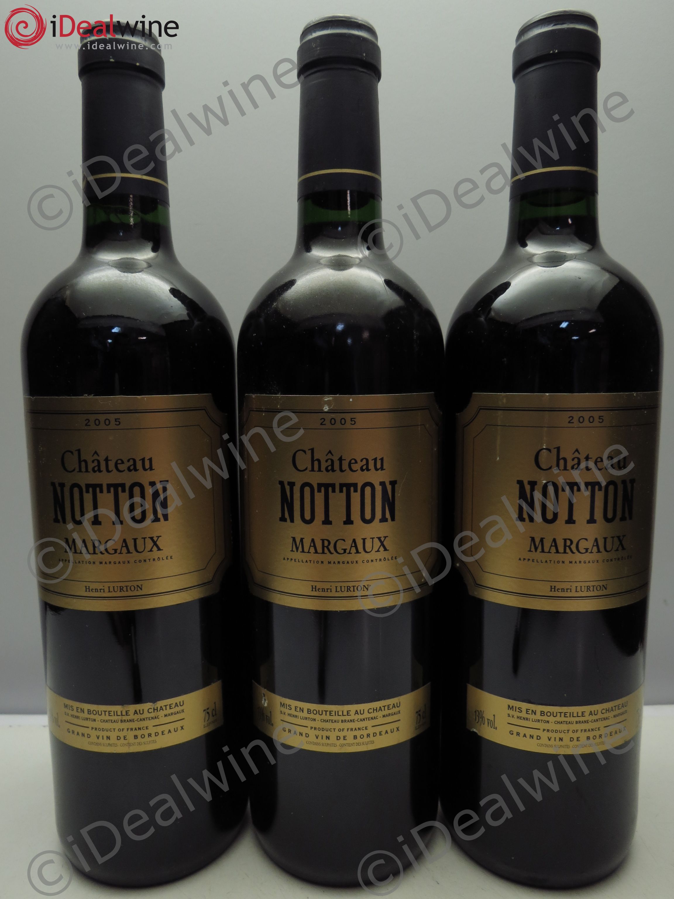 Bordeaux Château Notton - Margaux (sans prix de reserve / no reserve) 2005 - Posten von 3 Flaschen - 0