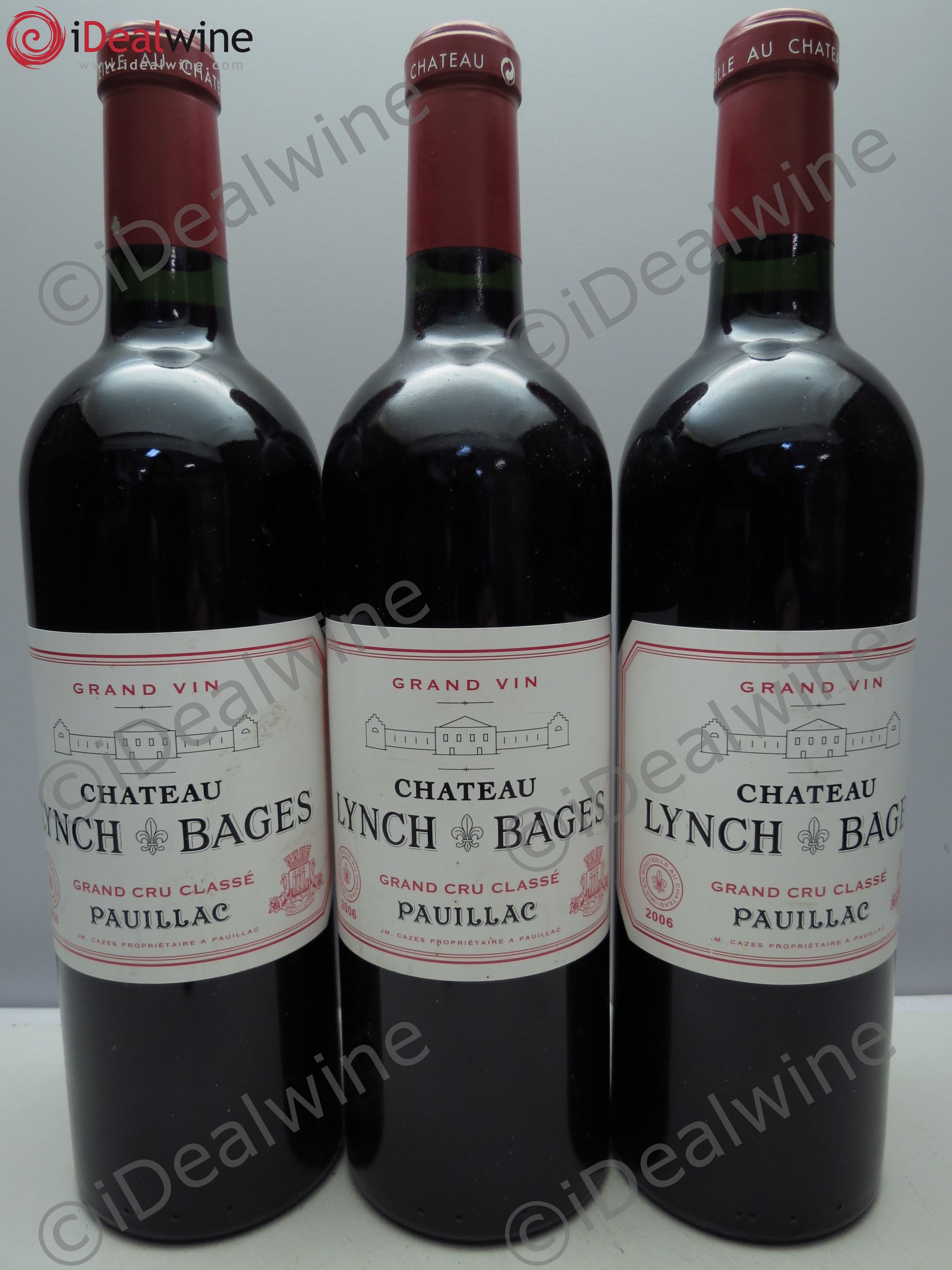 Château Lynch Bages 5ème Grand Cru Classé 2006 - Lot de 3 bouteilles - 0