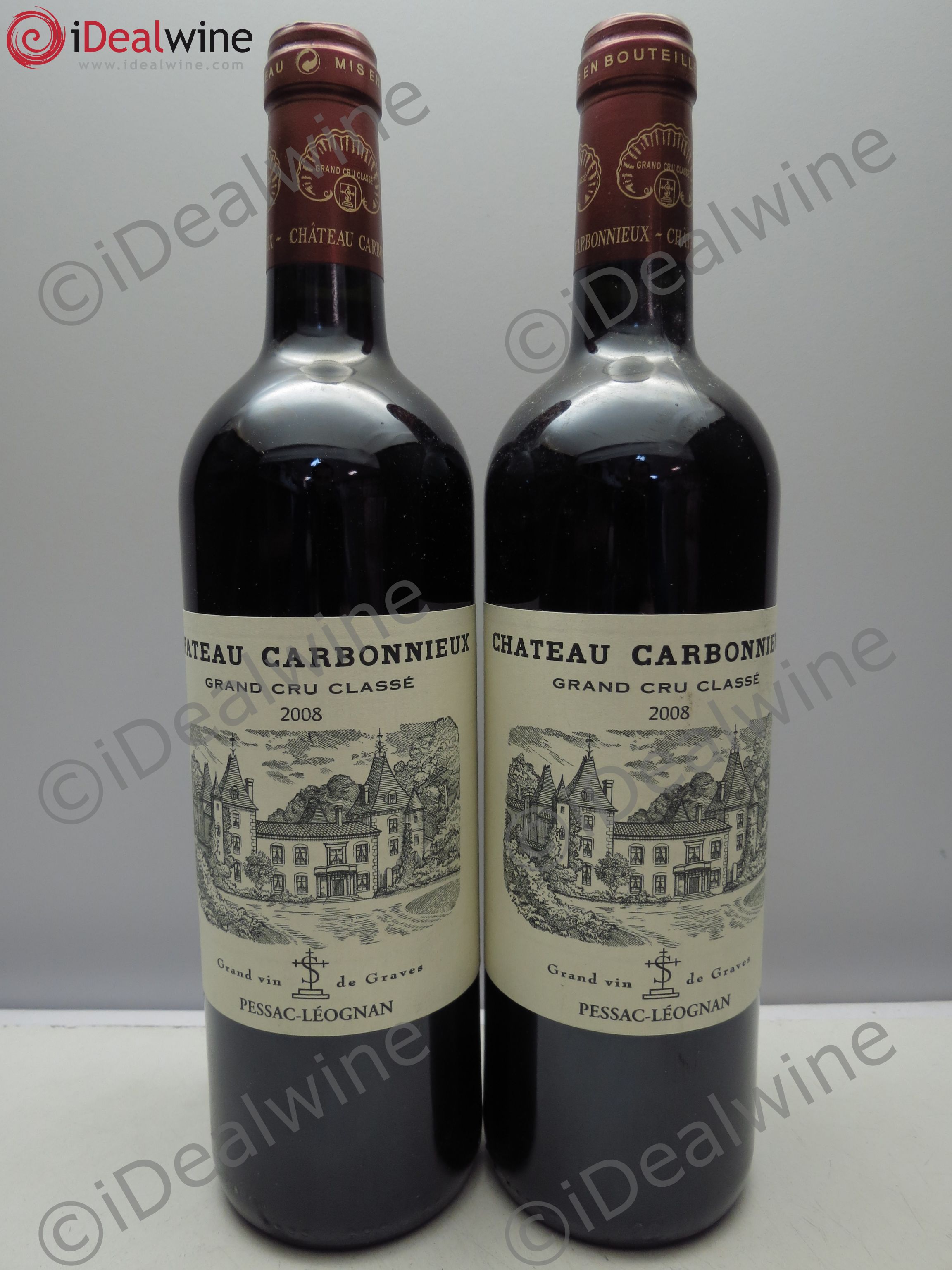 Château Carbonnieux Cru Classé de Graves (sans prix de reserve/no reserve) 2008 - Lotto di 2 bottiglie - 0