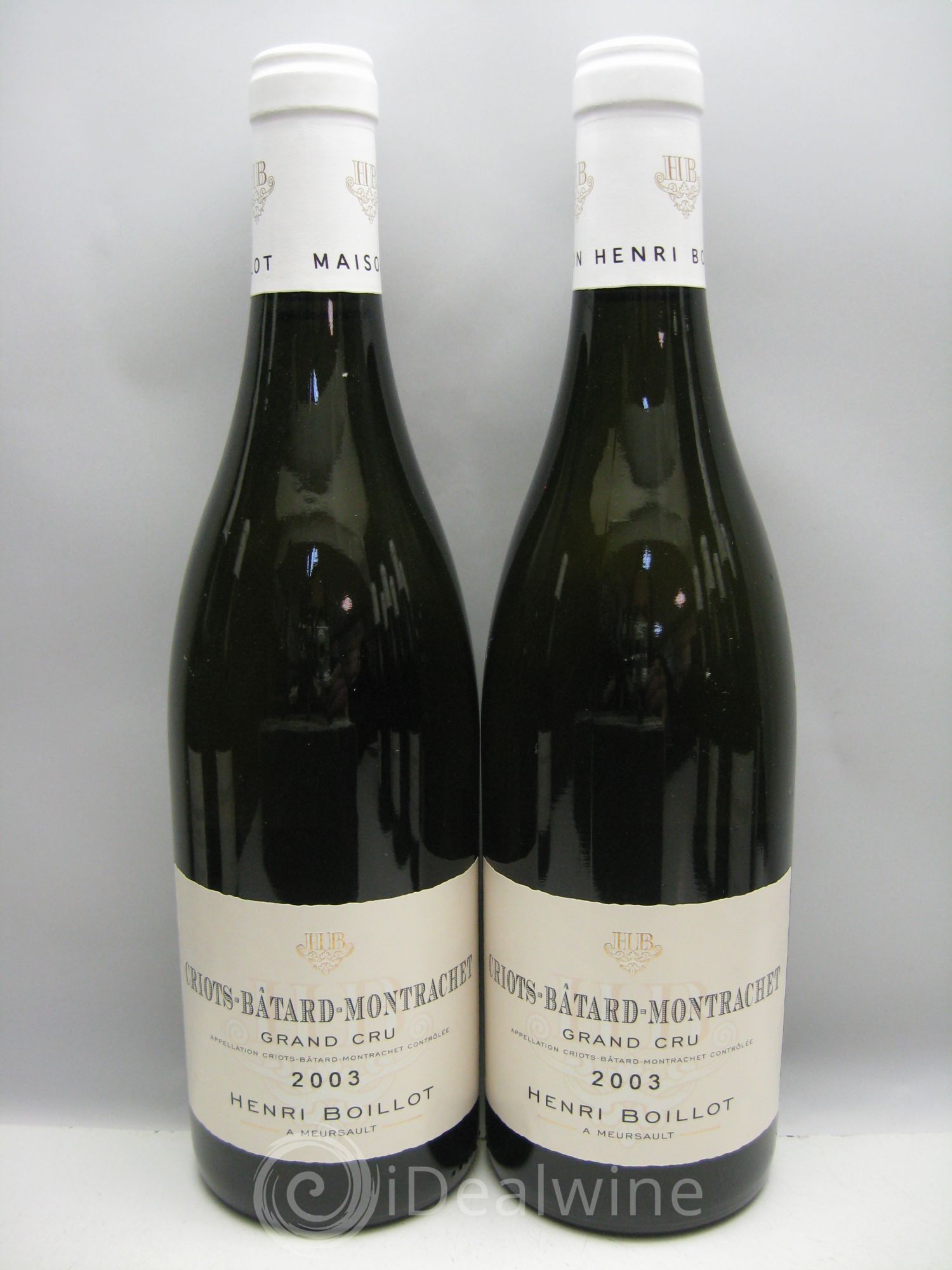 Criots-Bâtard-Montrachet Grand Cru Henri Boillot (carton d'origine) 2003 - Posten von 12 Flaschen - 2