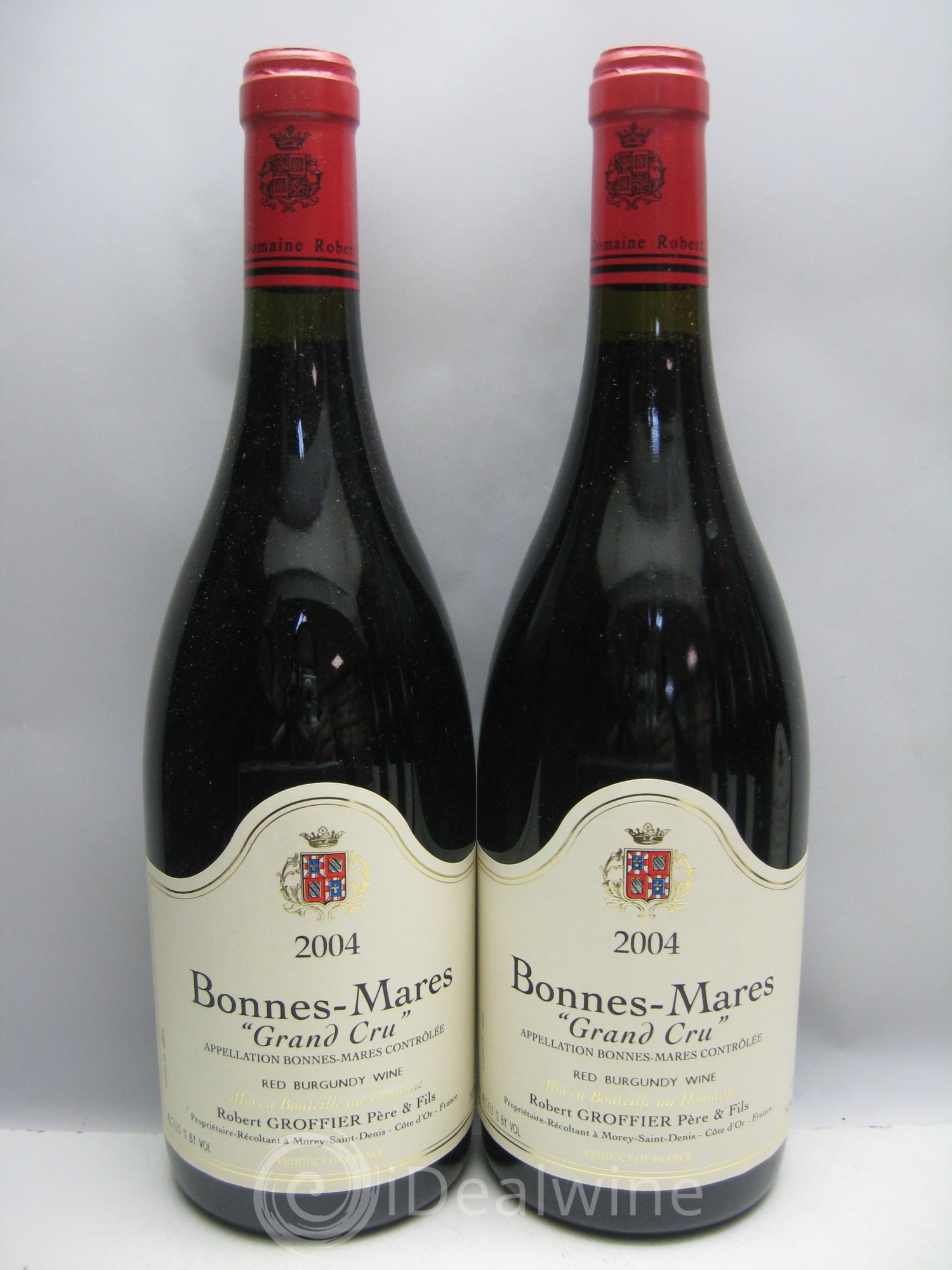 Bonnes-Mares Grand Cru Robert Groffier Père & Fils (Domaine) (carton d'origine) VENDU HK (mail CH 130731) 2004 - Lotto di 12 bottiglie - 1