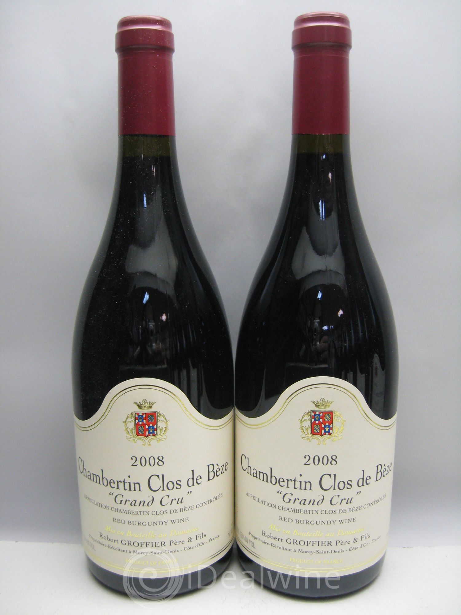 Chambertin Clos de Bèze Grand Cru Robert Groffier Père & Fils (Domaine) 2008 - Lot de 12 bouteilles - 0