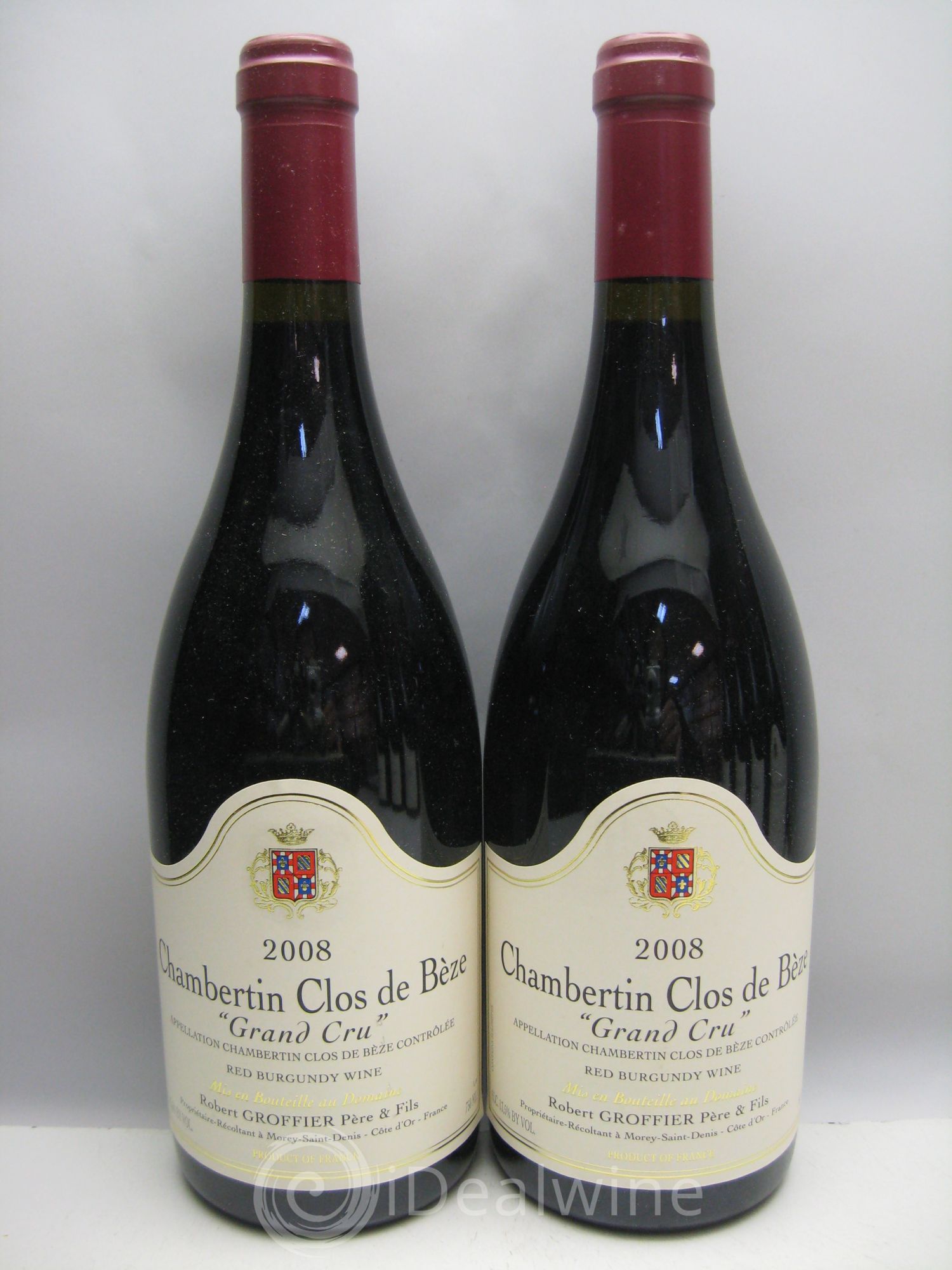 Chambertin Clos de Bèze Grand Cru Robert Groffier Père & Fils (Domaine) 2008 - Lot de 12 bouteilles - 3
