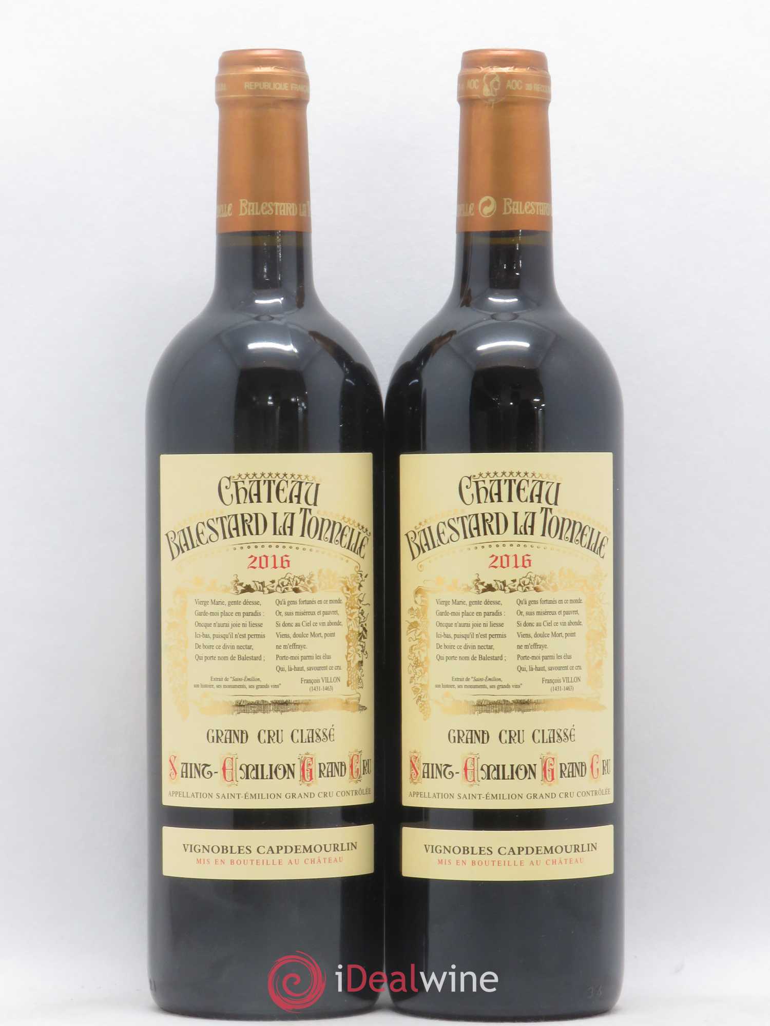 Château Balestard la Tonnelle Grand Cru Classé 2016 - Lot de 2 bouteilles - 0