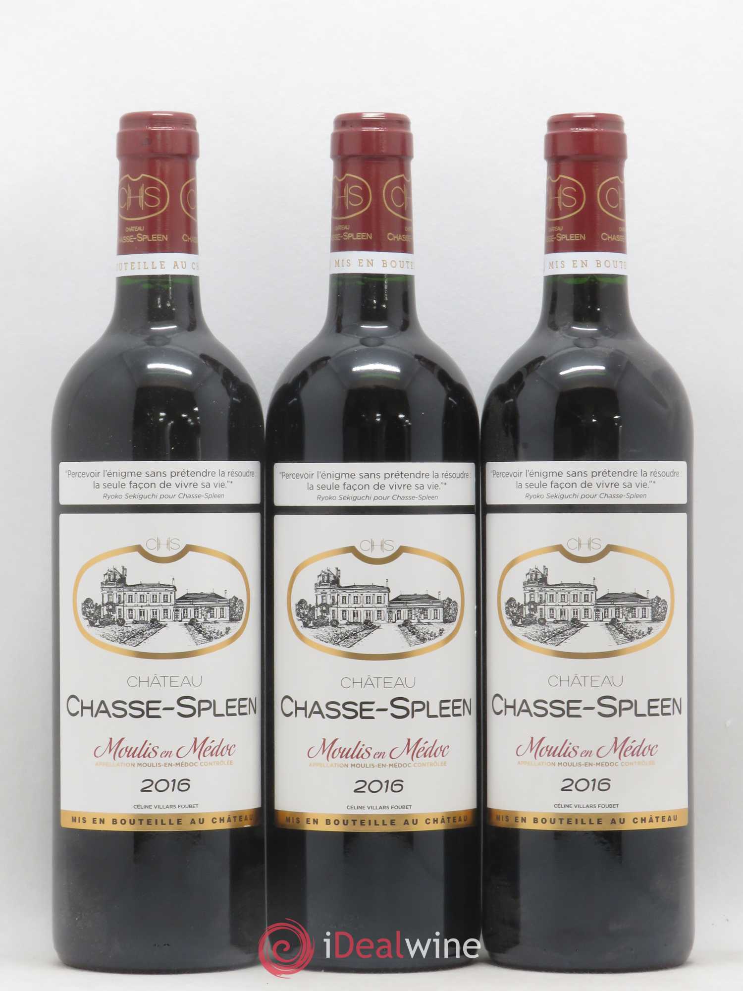 Château Chasse Spleen 2016 - Lot de 3 bouteilles - 0