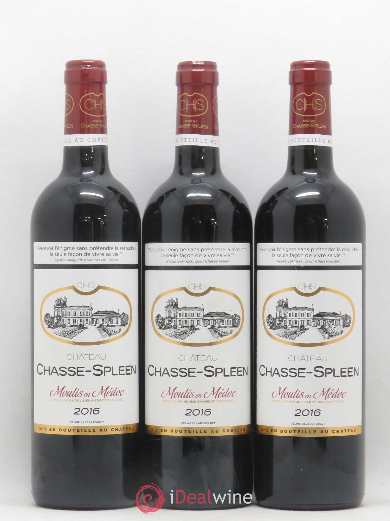 Château Chasse Spleen 2016 - Lot de 3 bouteilles - 0