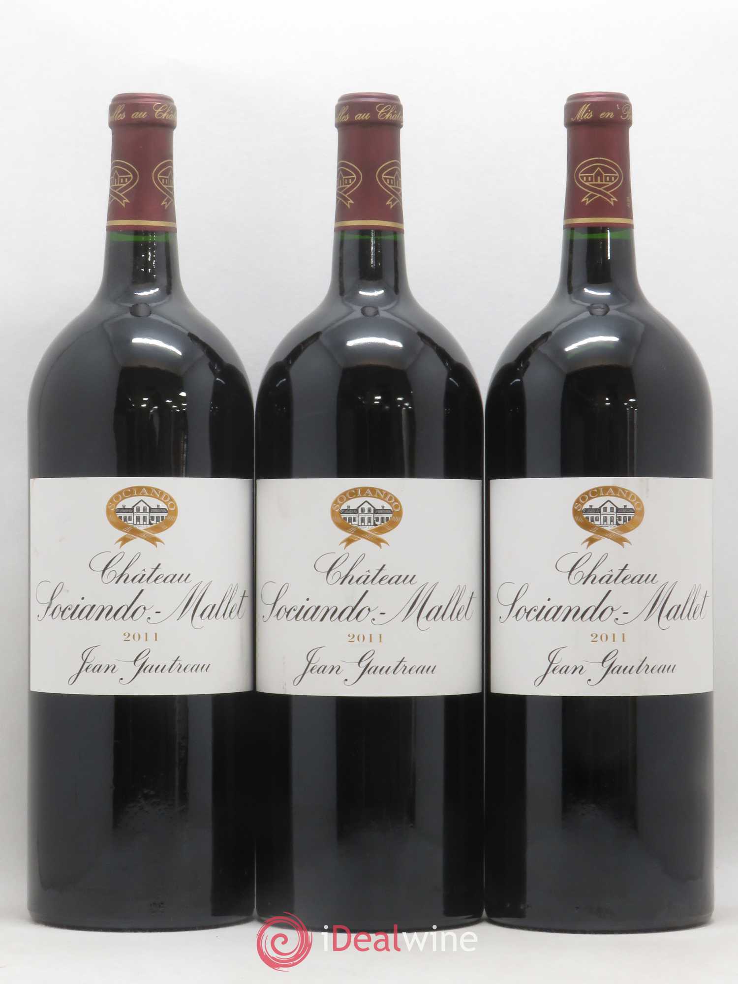 Château Sociando Mallet 2011 - Lot de 3 magnums - 0