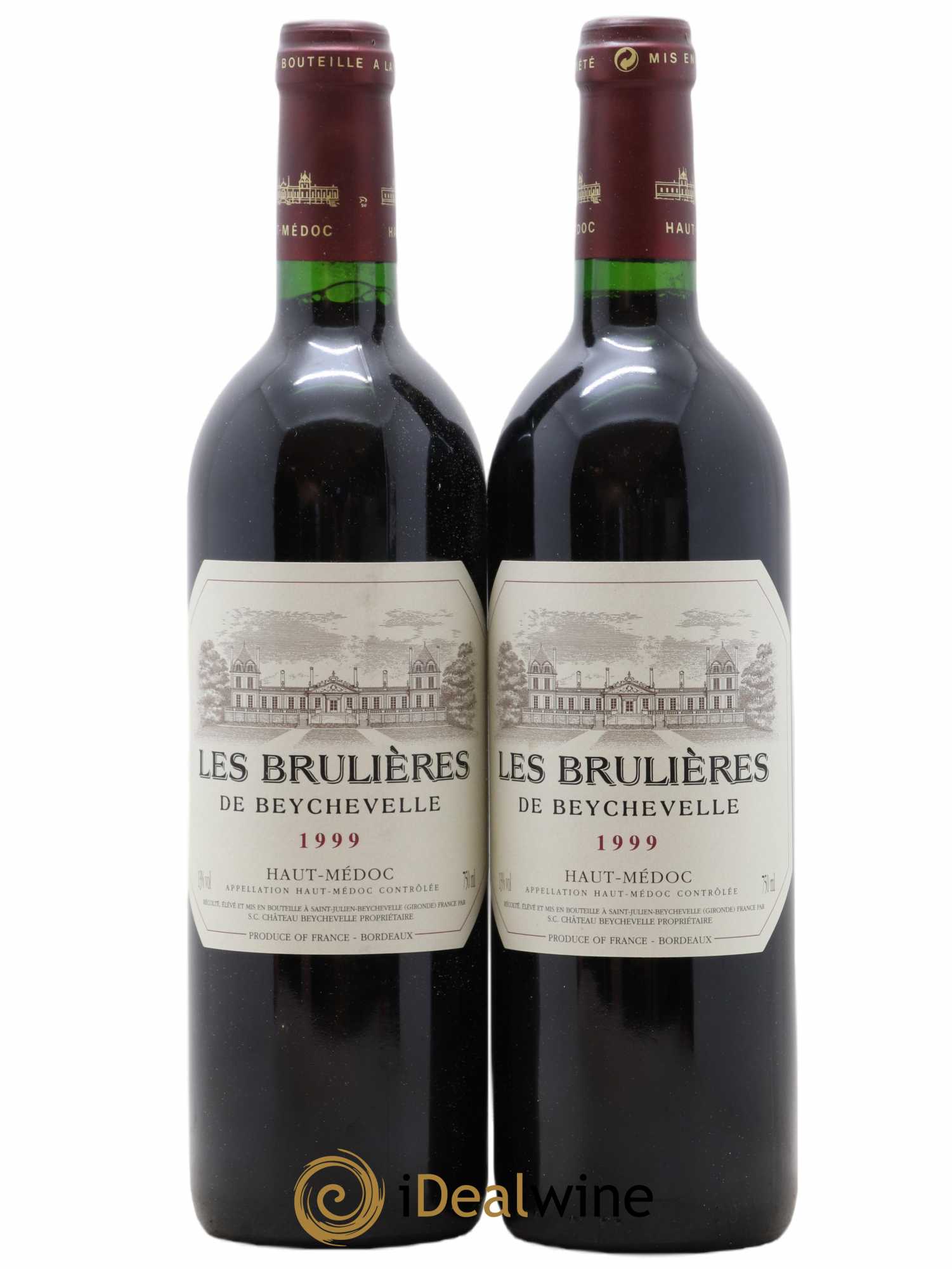 Haut Médoc Les Brulières de Beychevelle 1999 - Posten von 2 Flaschen - 0