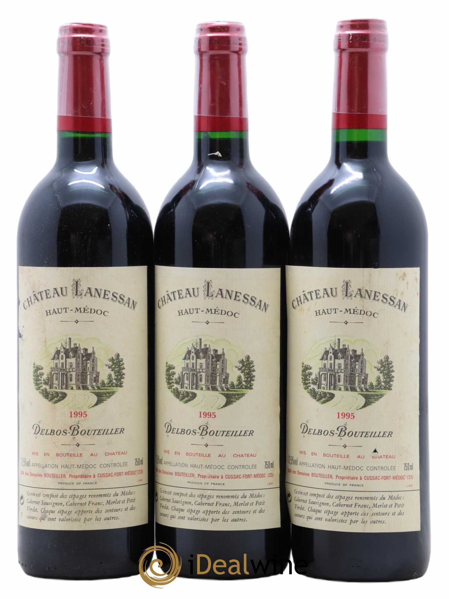 Château Lanessan Cru Bourgeois 1995 - Lot de 3 bouteilles - 0