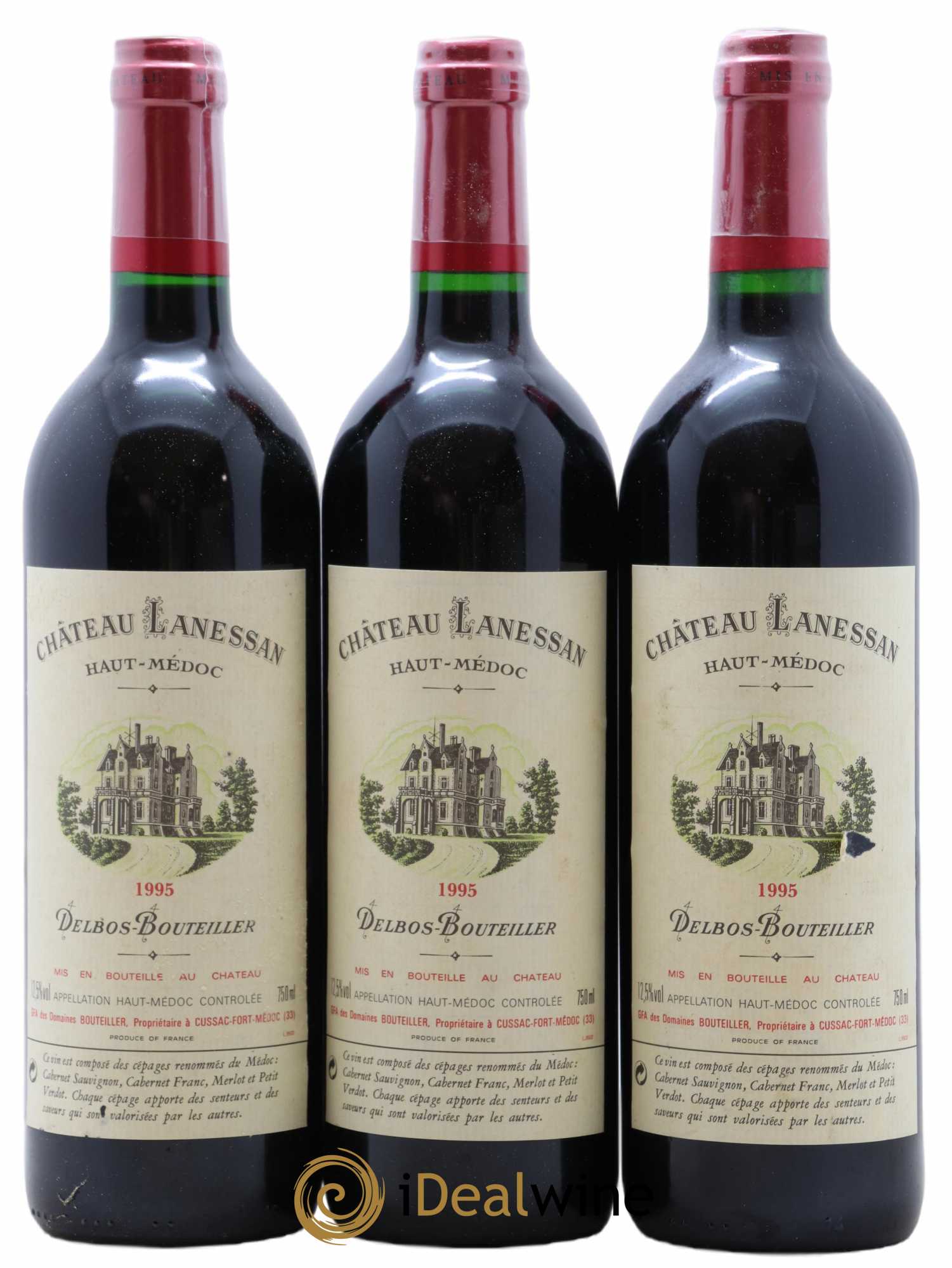 Château Lanessan Cru Bourgeois (sans prix de réserve) 1995 - Lot de 3 bouteilles - 0