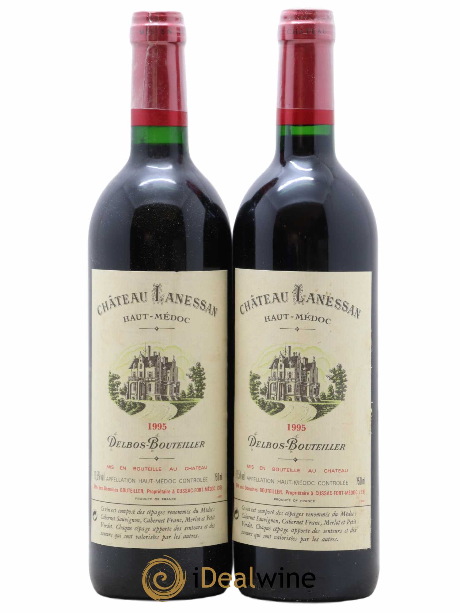Château Lanessan Cru Bourgeois 1995 - Lot de 2 bouteilles - 0