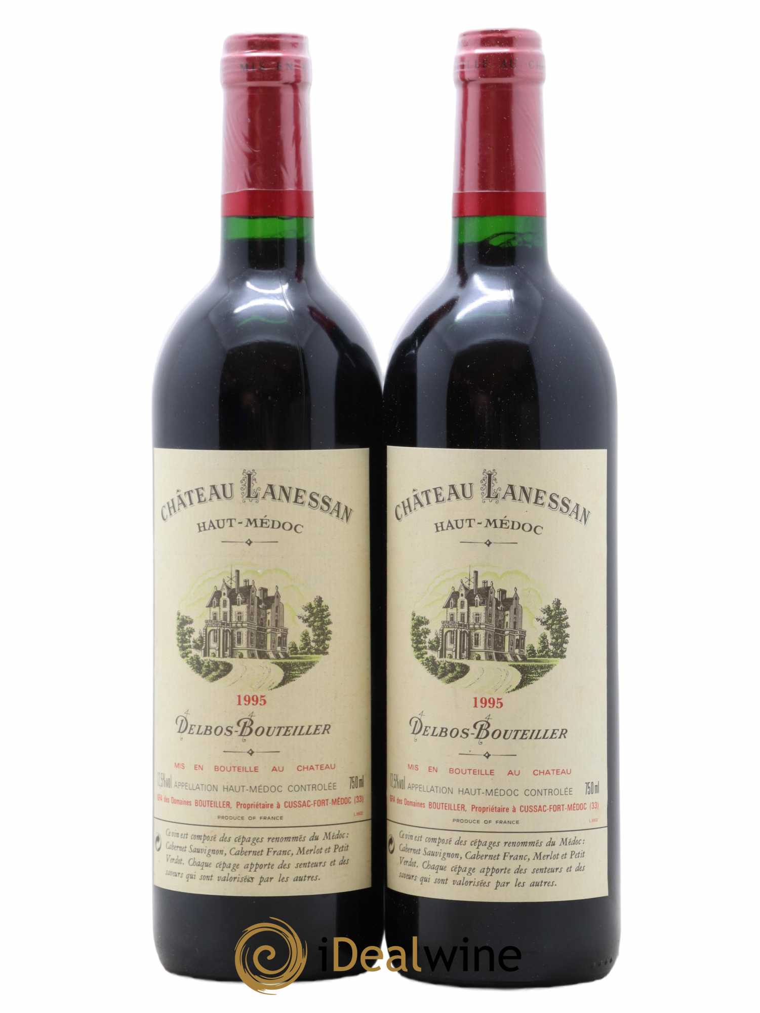Château Lanessan Cru Bourgeois 1995 - Lot de 2 bouteilles - 0