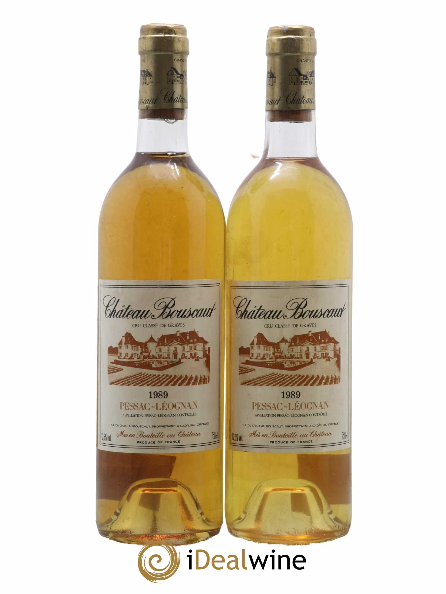 Château Bouscaut Cru Classé de Graves 1989 - Lot de 2 bouteilles - 0