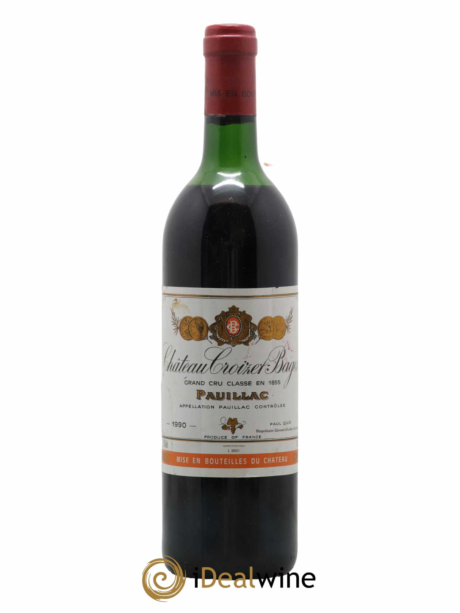 Château Croizet Bages 5ème Grand Cru Classé 1990 - Lot de 1 bouteille - 0