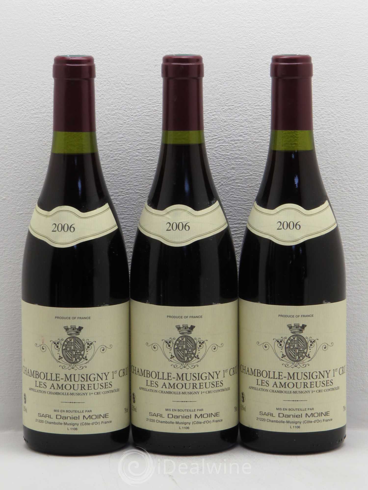 Chambolle-Musigny 1er Cru Les Amoureuses Daniel Moine 2006 - Posten von 6 Flaschen - 2