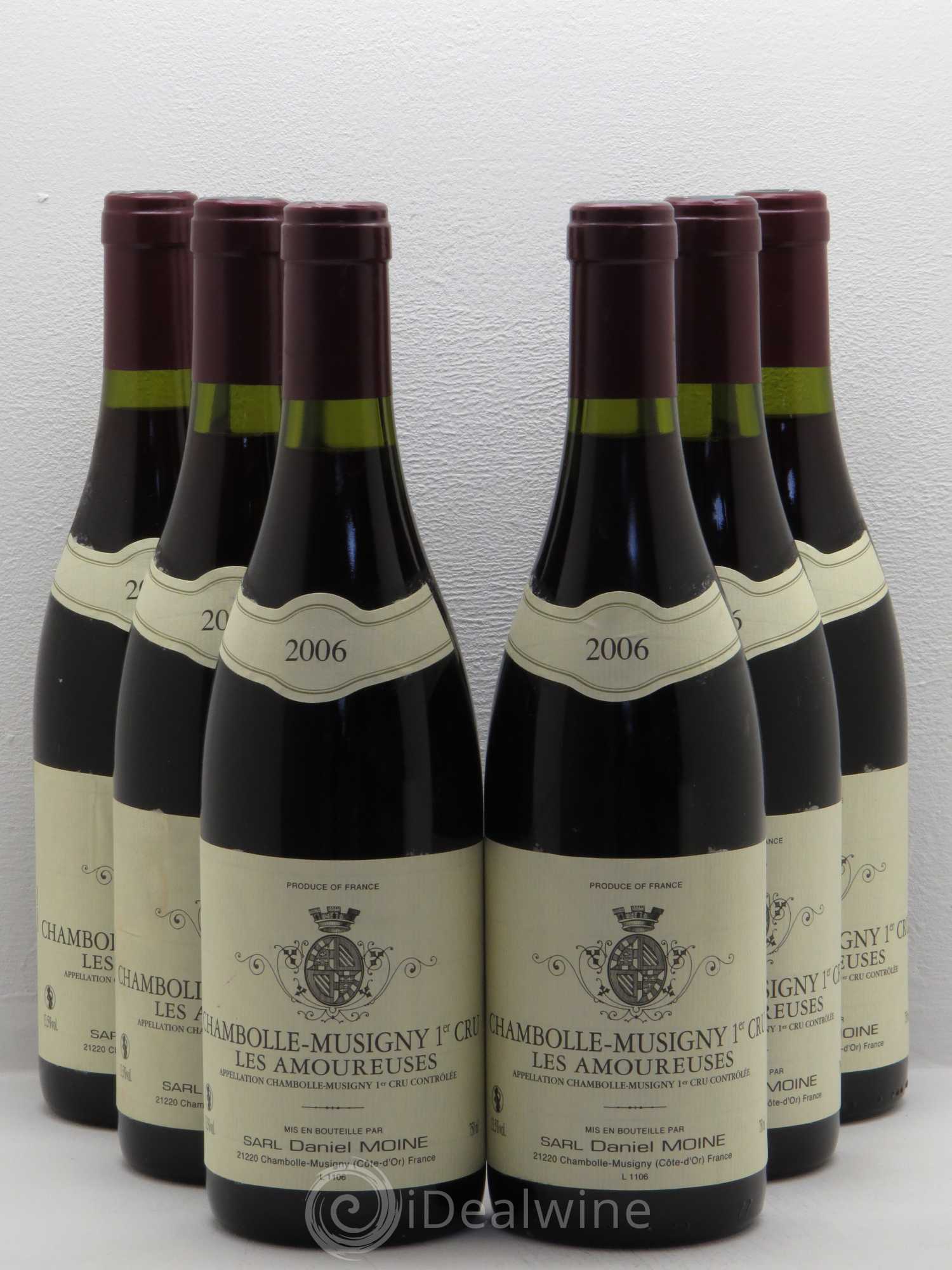 Chambolle-Musigny 1er Cru Les Amoureuses Daniel Moine 2006 - Posten von 6 Flaschen - 0