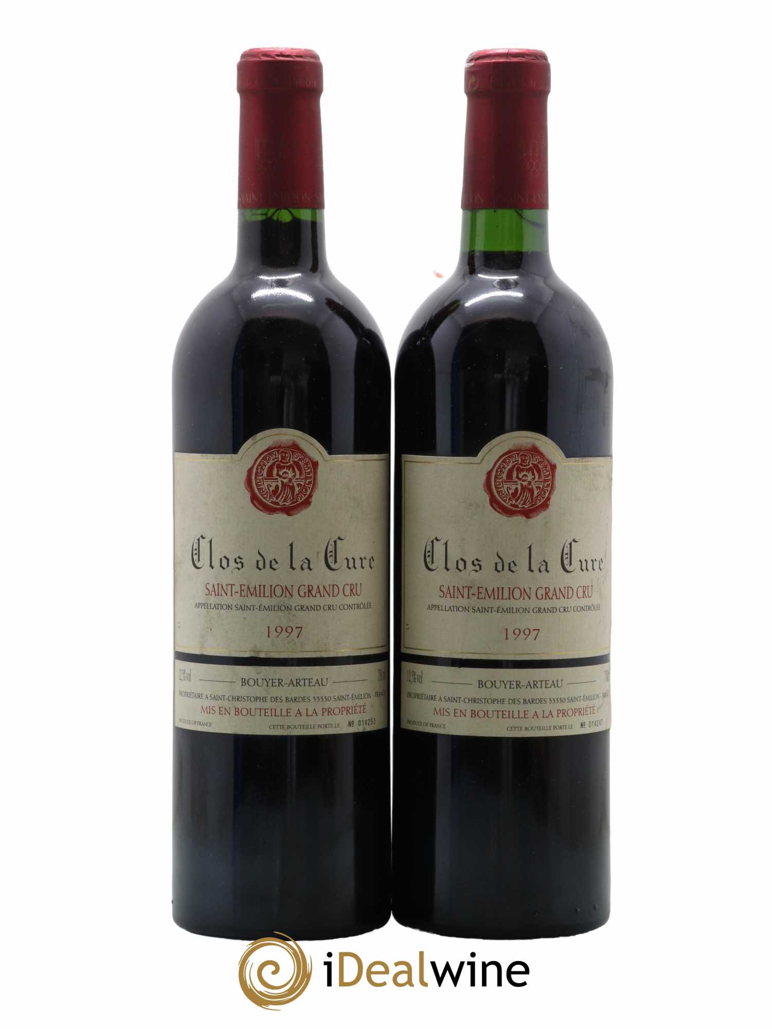 Saint-Émilion Grand Cru Clos De La Cure 1997 - Lot de 2 bouteilles - 0