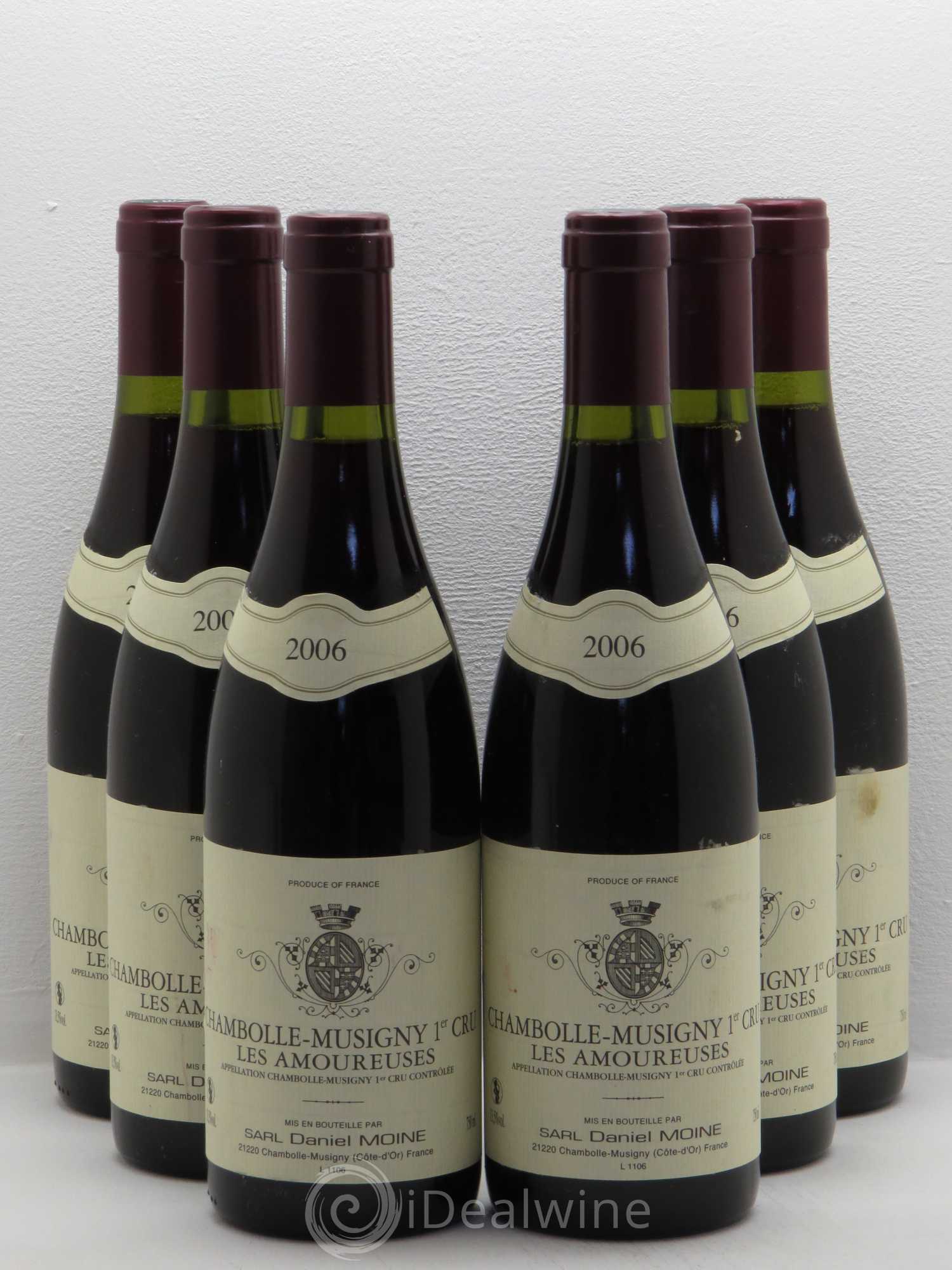 Chambolle-Musigny 1er Cru Les Amoureuses Daniel Moine 2006 - Posten von 6 Flaschen - 0