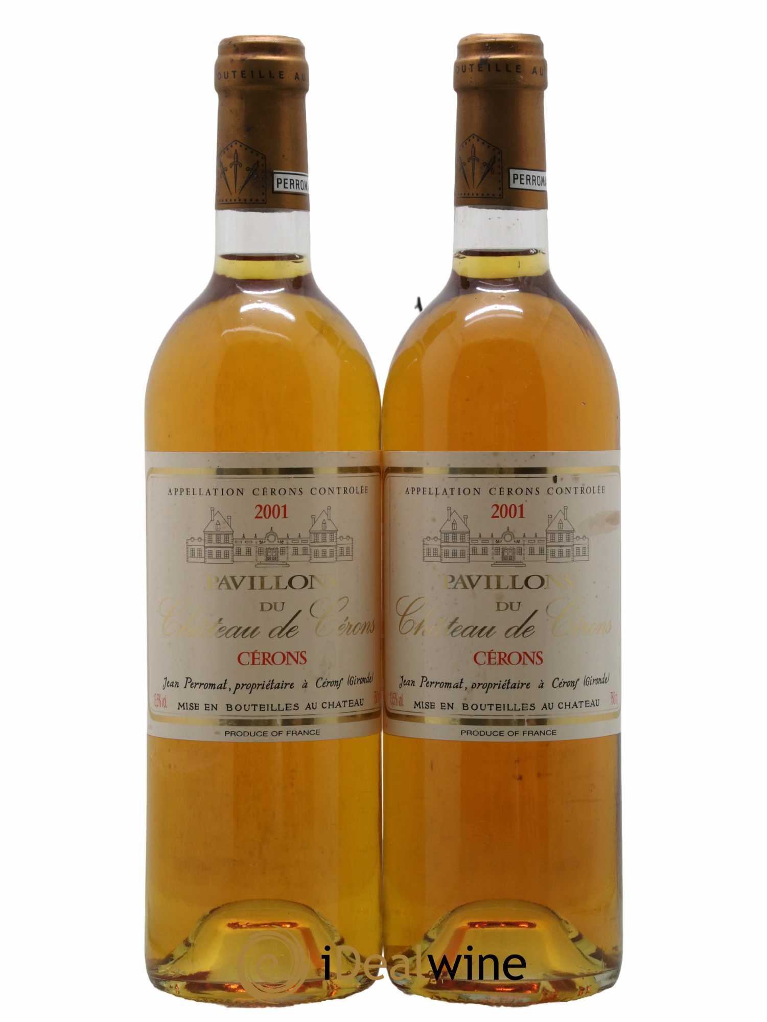 Cérons Pavillon du Château de Cérons 2001 - Lotto di 2 bottiglie - 0