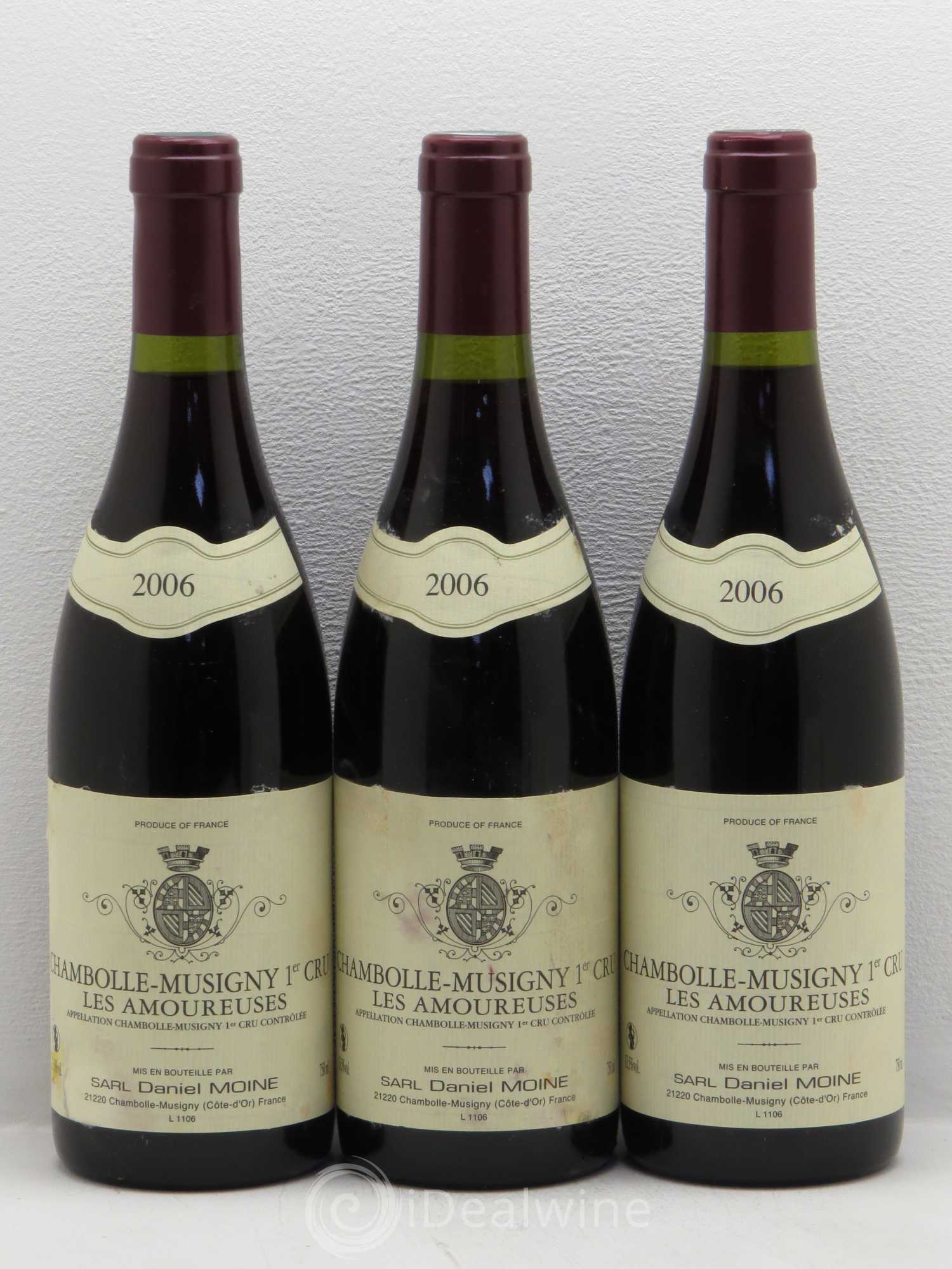 Chambolle-Musigny 1er Cru Les Amoureuses Daniel Moine 2006 - Posten von 3 Flaschen - 0