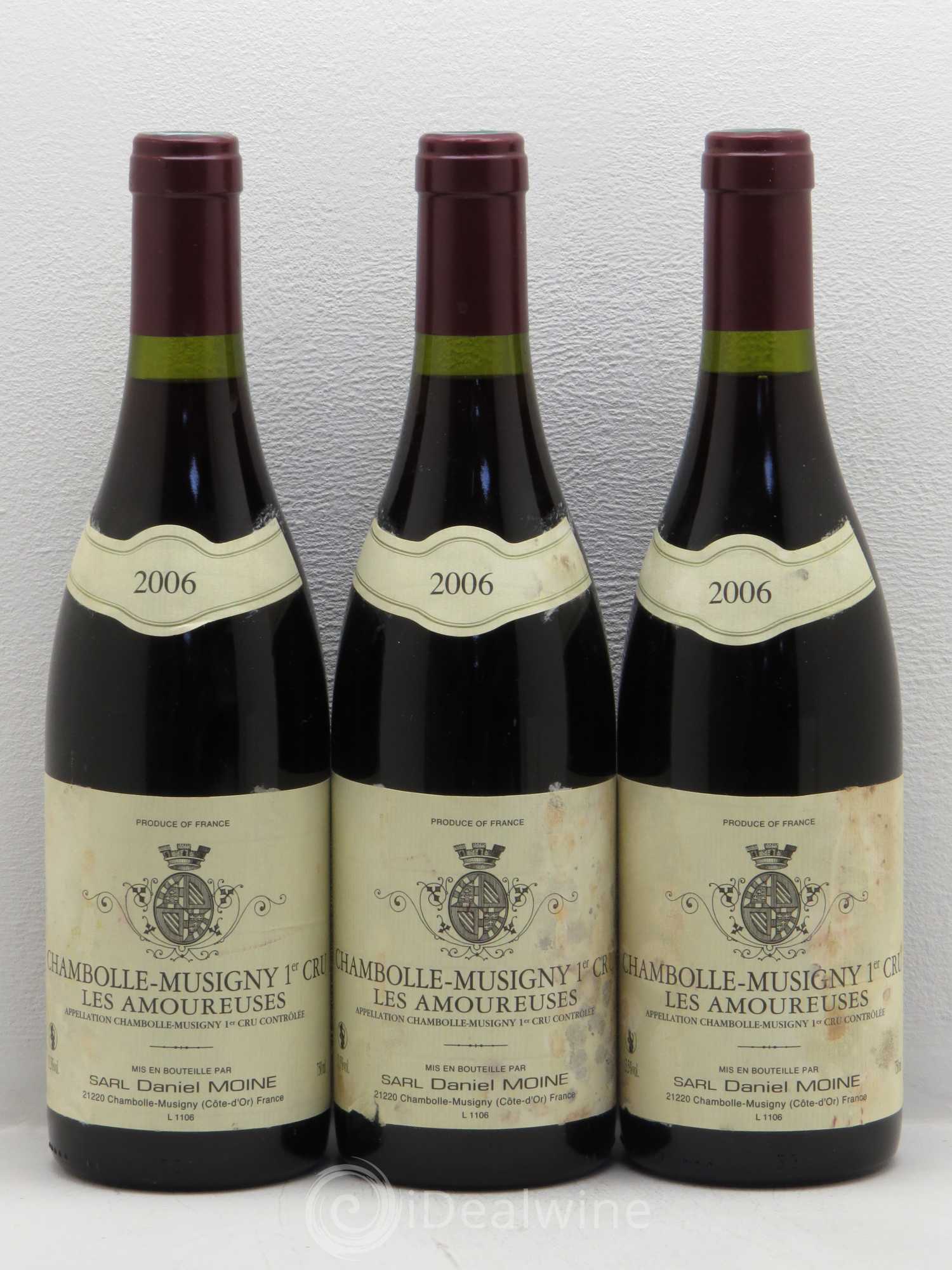 Chambolle-Musigny 1er Cru Les Amoureuses Daniel Moine 2006 - Posten von 3 Flaschen - 0