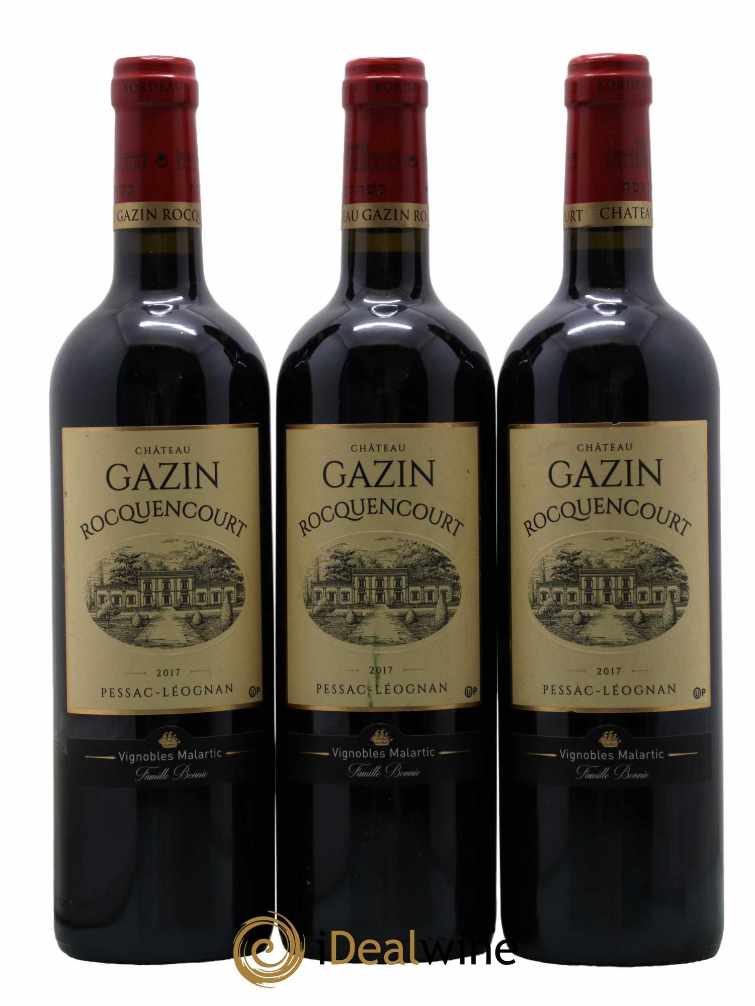 Pessac-Léognan Château Gazin Rocquencourt 2017 - Lot de 3 bouteilles - 0