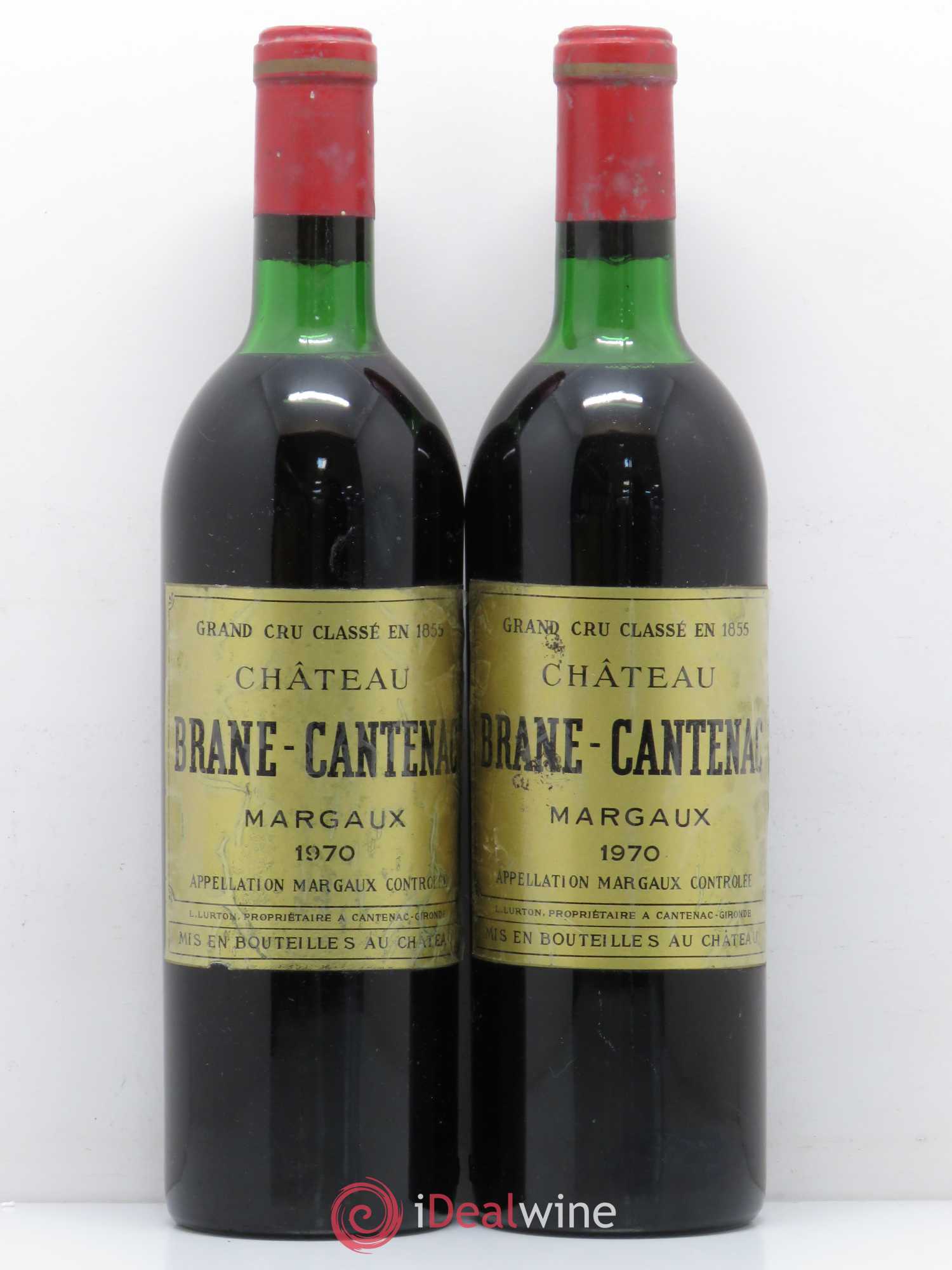 Château Brane Cantenac 2ème Grand Cru Classé 1970 - Lot de 2 bouteilles - 0