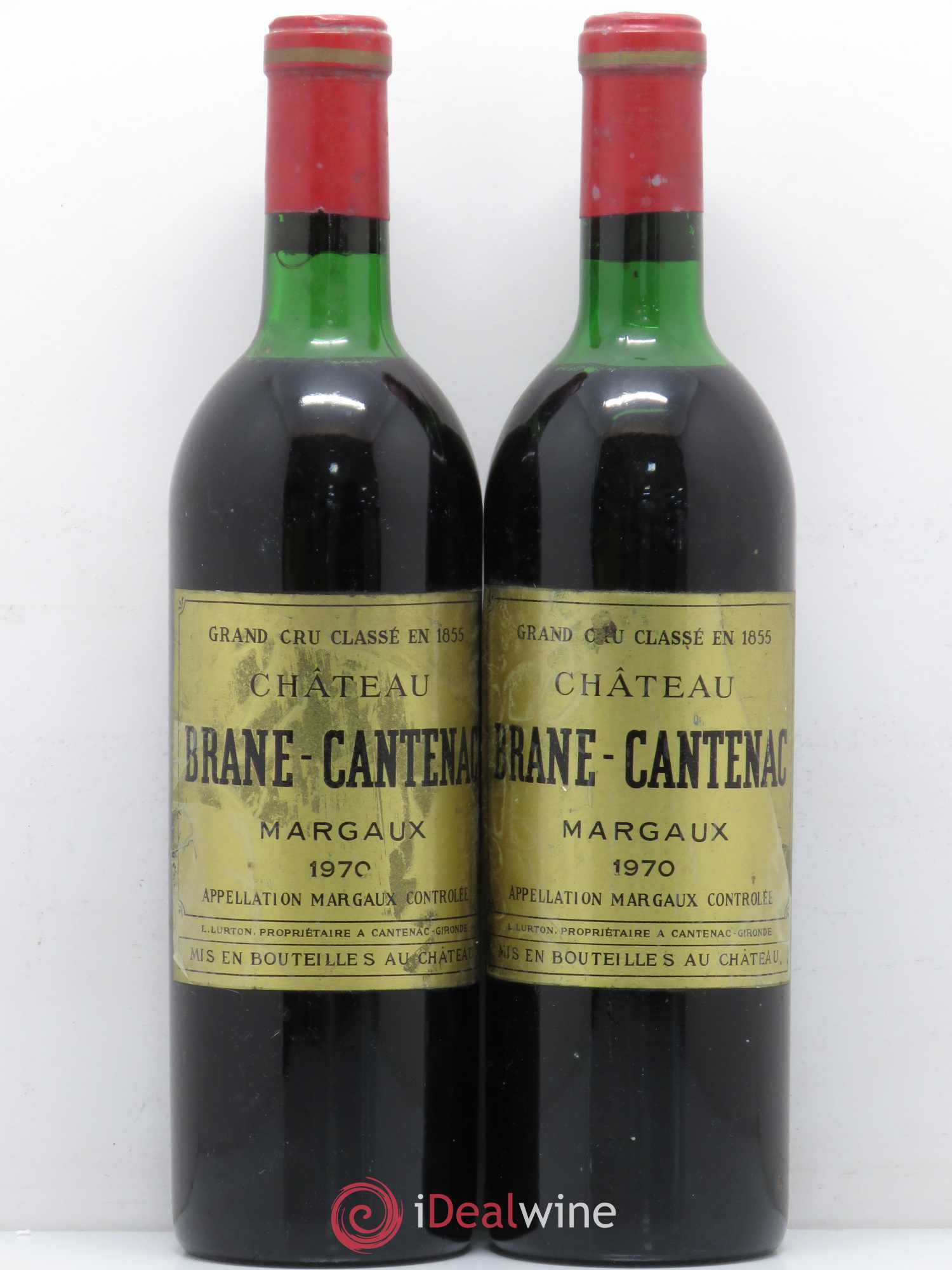 Château Brane Cantenac 2ème Grand Cru Classé 1970 - Lot de 2 bouteilles - 0