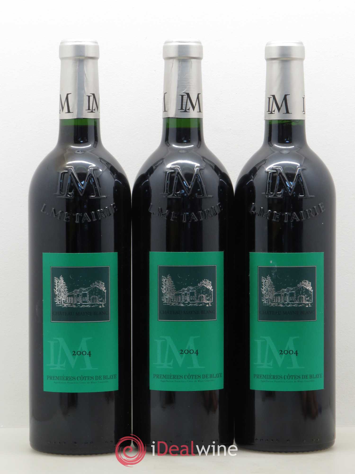 Premières-Côtes-de-Blaye (Blaye-Côtes-de-Bordeaux) Château Mayne Blanc (sans prix de réserve) 2004 - Lotto di 3 bottiglie - 0
