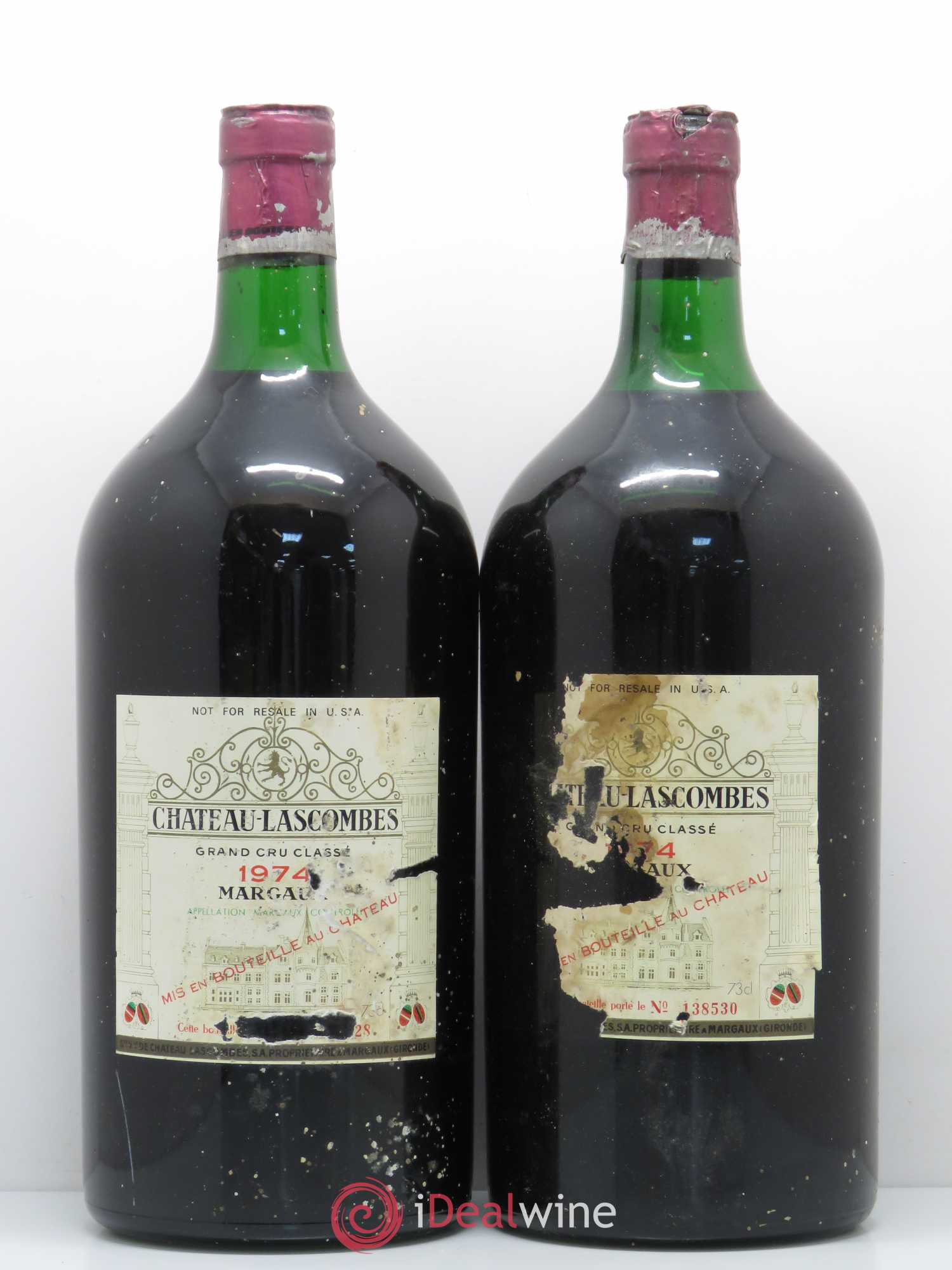 Château Lascombes 2ème Grand Cru Classé 1974 - Lot de 2 double magnums - 0