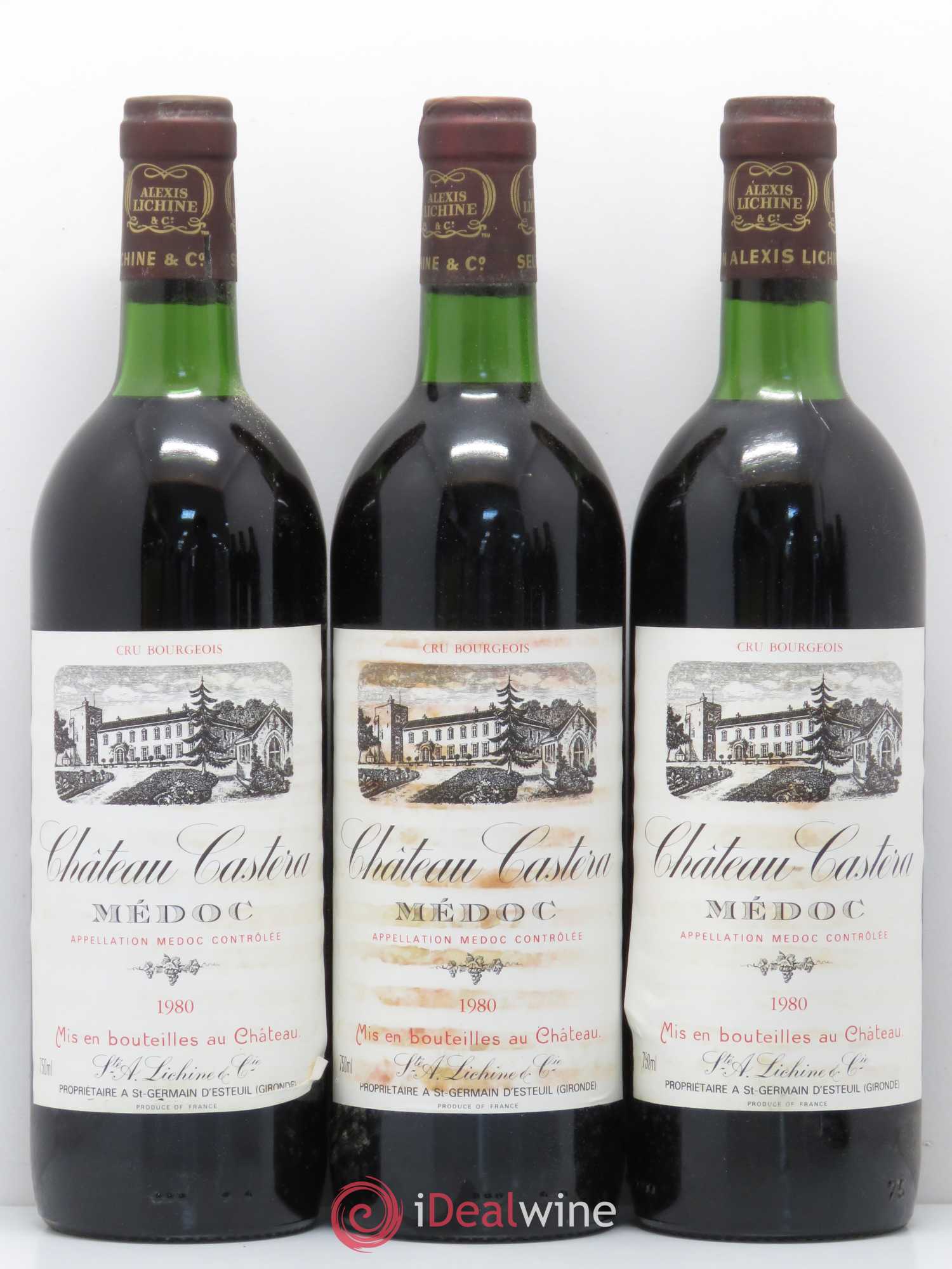 Château Castera Cru Bourgeois (sans prix de réserve) 1980 - Lot de 6 bouteilles - 1