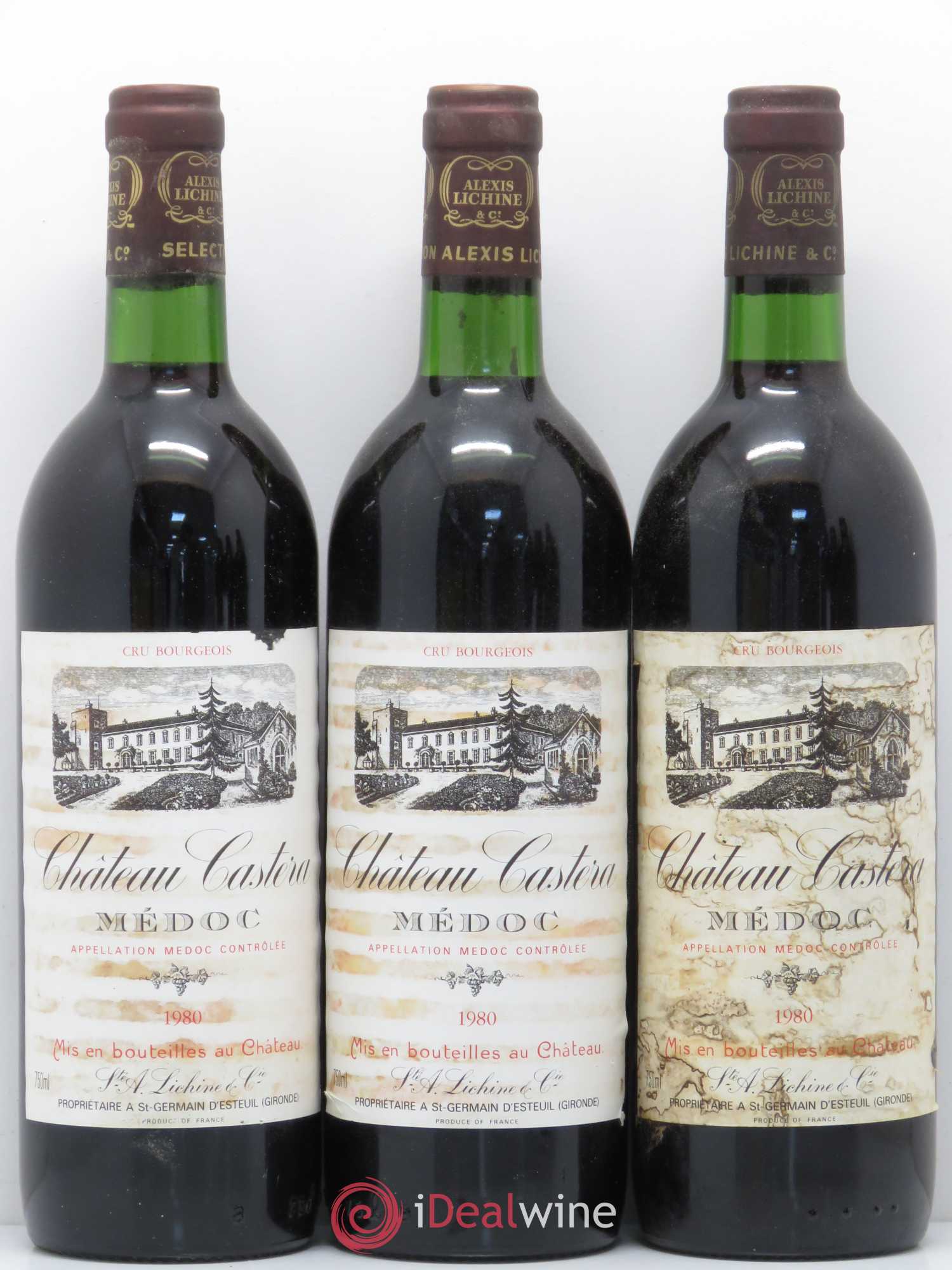 Château Castera Cru Bourgeois (sans prix de réserve) 1980 - Lot de 6 bouteilles - 1
