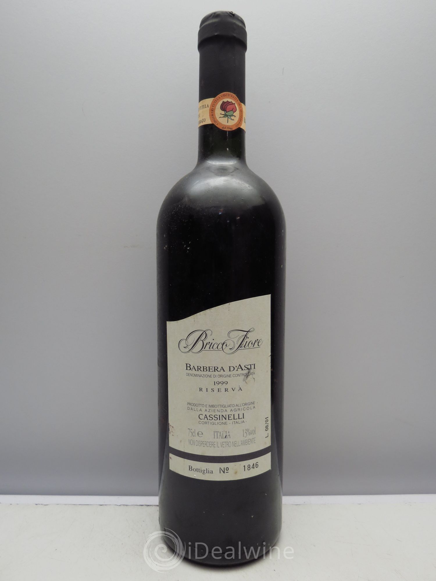 Italie Barbera d'Asti Riserva Cassinelli Bricco Fiore 1999 - Lot de 1 bouteille - 0