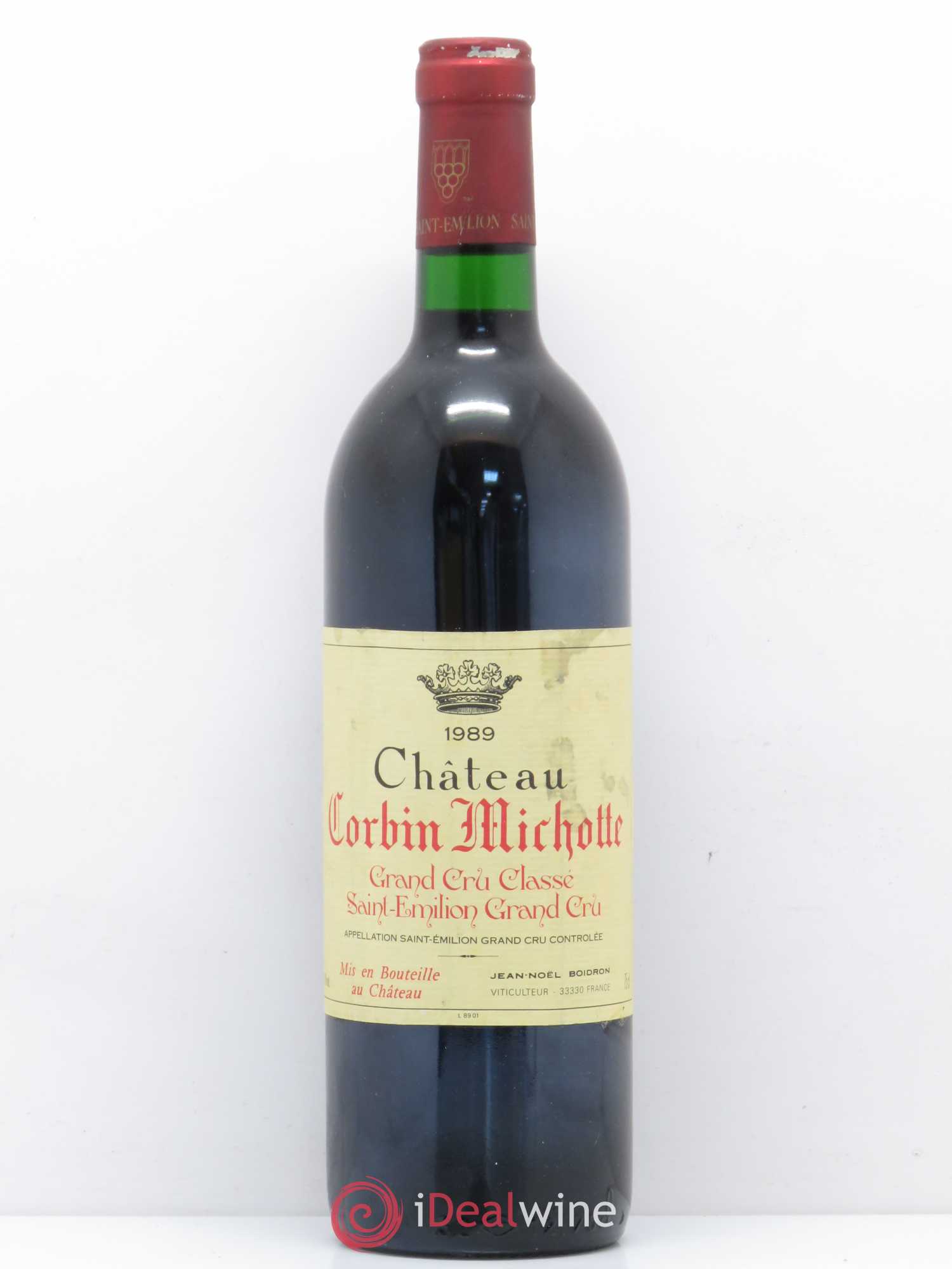 Château Corbin Michotte Grand Cru Classé 1989 - Lot de 1 bouteille - 0