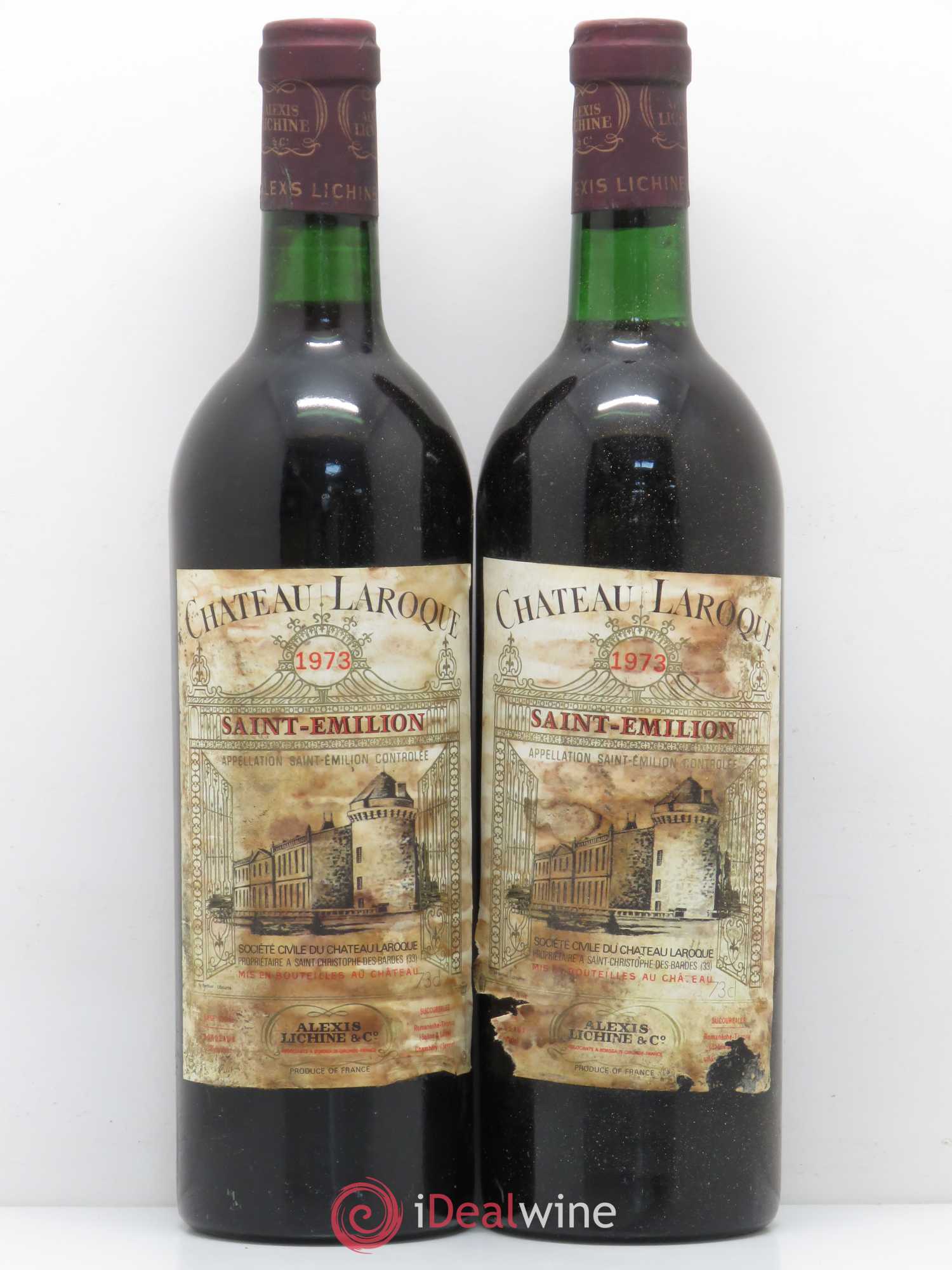 Château Laroque Grand Cru Classé 1973 - Lot de 2 bouteilles - 0