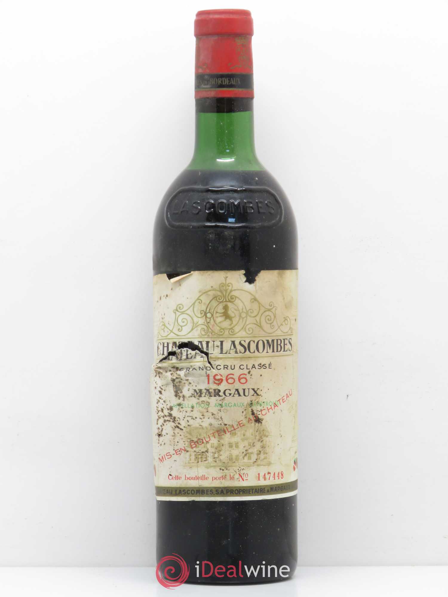 Château Lascombes 2ème Grand Cru Classé 1966 - Lot de 1 bouteille - 0