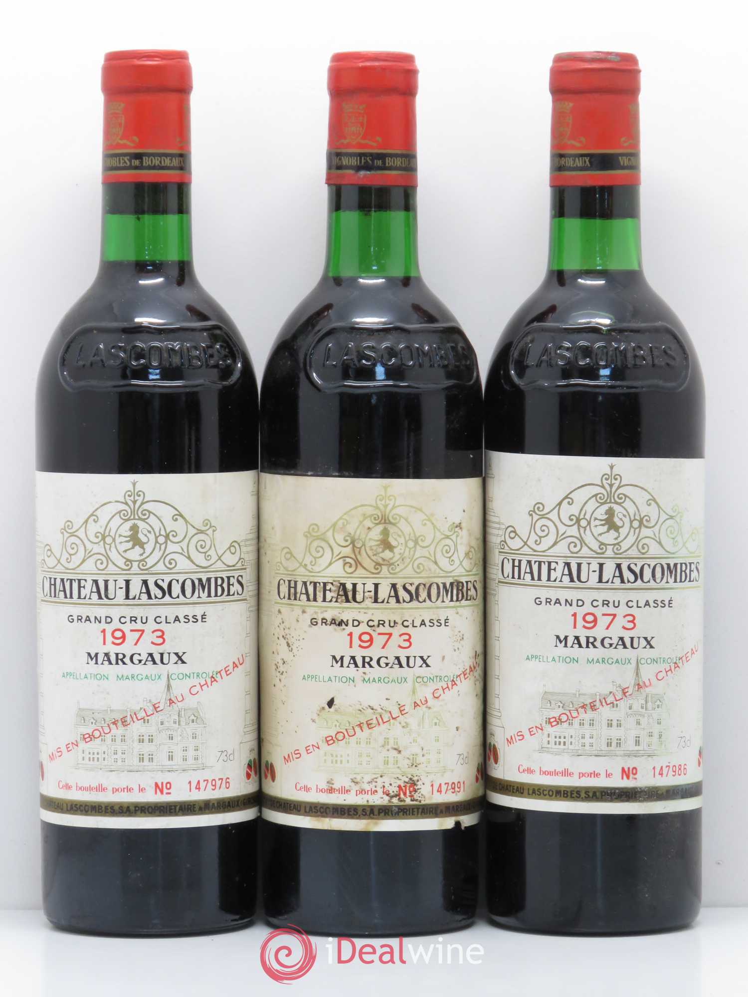 Château Lascombes 2ème Grand Cru Classé 1973 - Lot de 5 bouteilles - 1