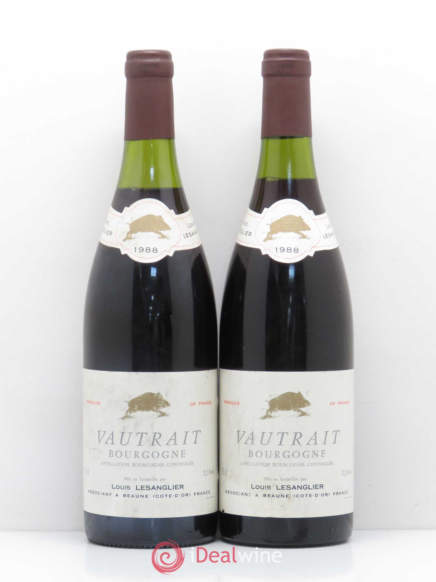 Bourgogne Vautrait Louis Lesanglier 1988 - Posten von 2 Flaschen - 0