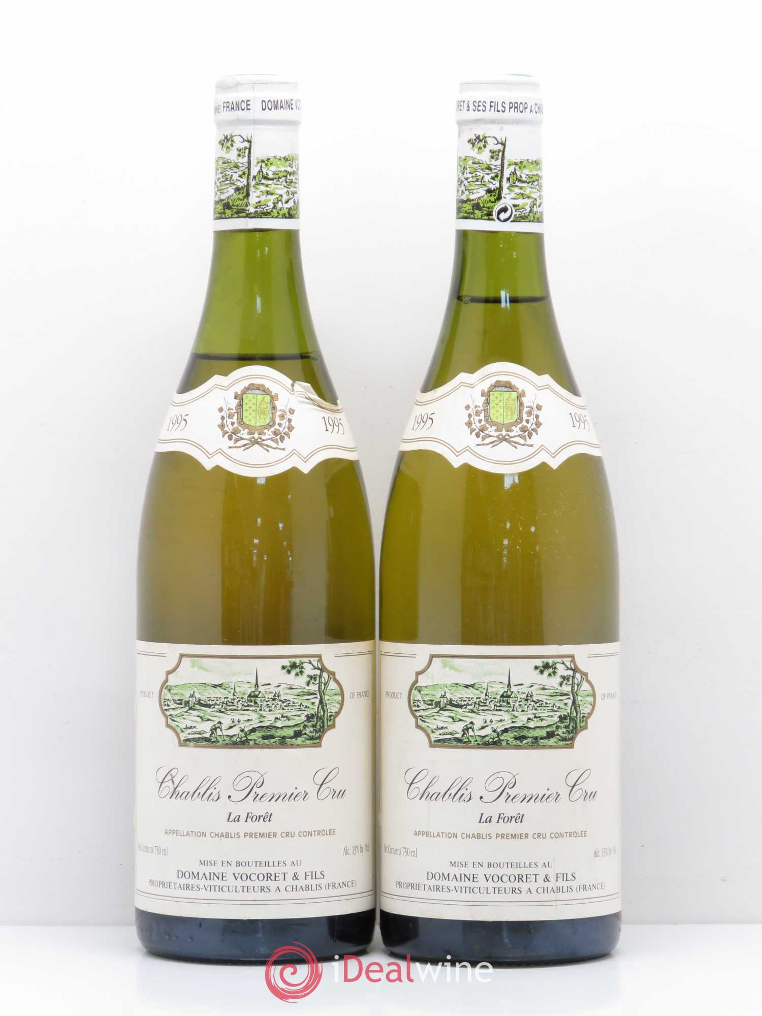 Chablis 1er Cru La Forêt Domaine Vocoret et Fils 1995 - Posten von 2 Flaschen - 0