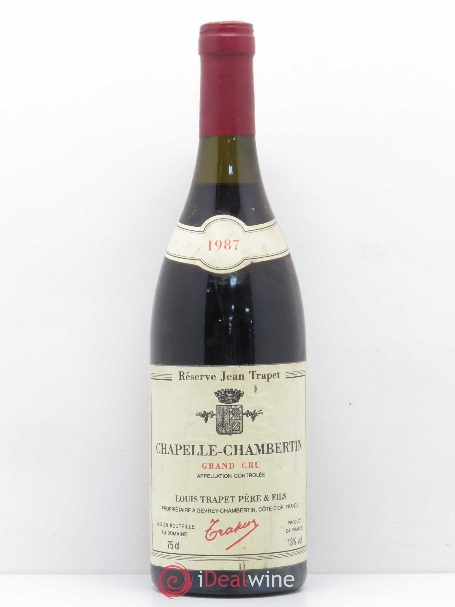 Chapelle-Chambertin Grand Cru Domaine Trapet Réserve Jean Trapet 1987 - Posten von 1 Flasche - 0