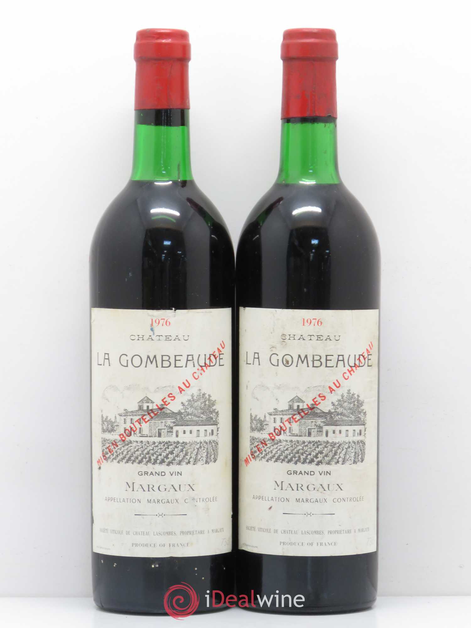 Bordeaux Margaux Château La Gombeaude 1976 - Posten von 2 Flaschen - 0