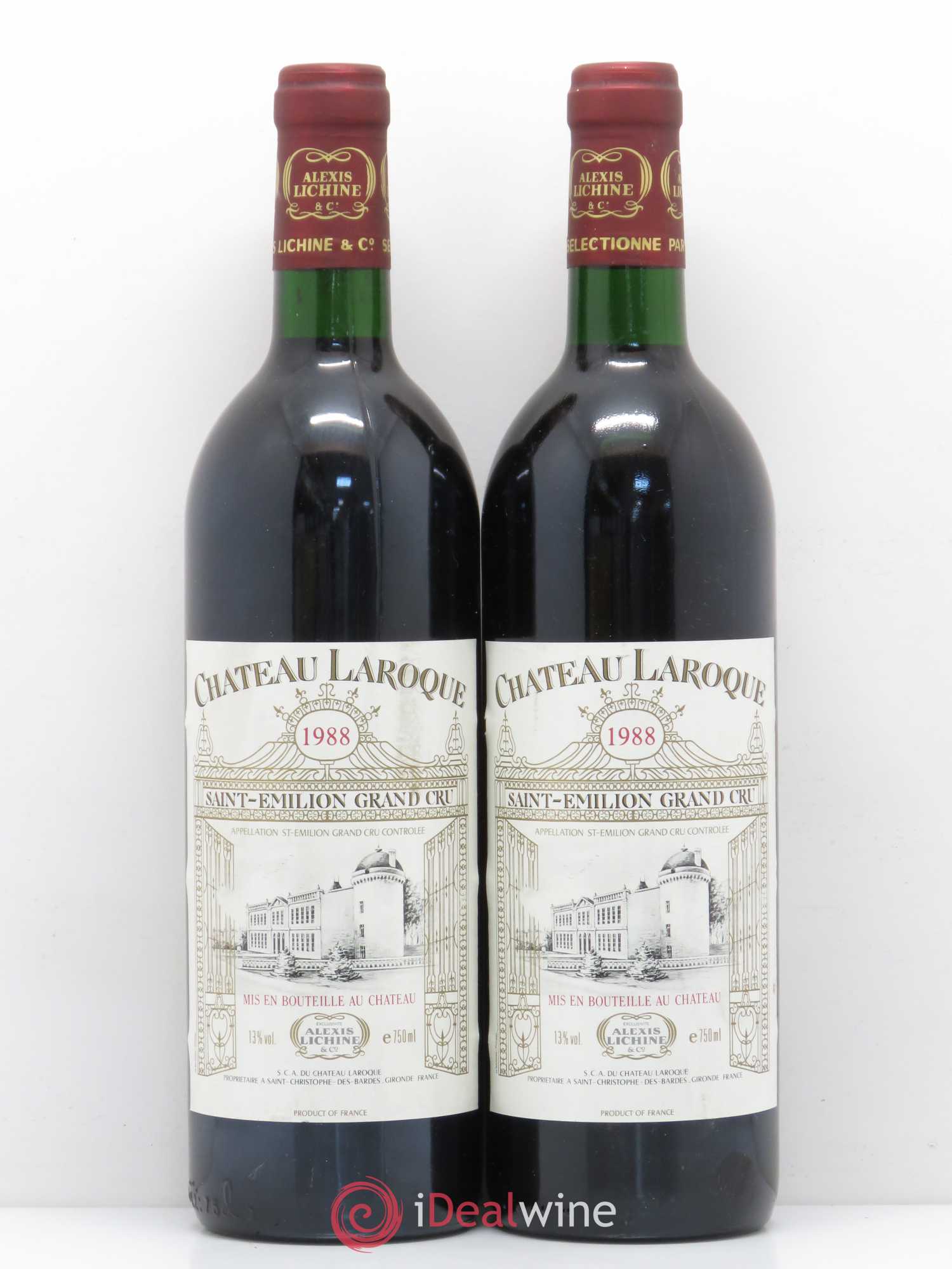 Château Laroque Grand Cru Classé 1988 - Lot de 2 bouteilles - 0