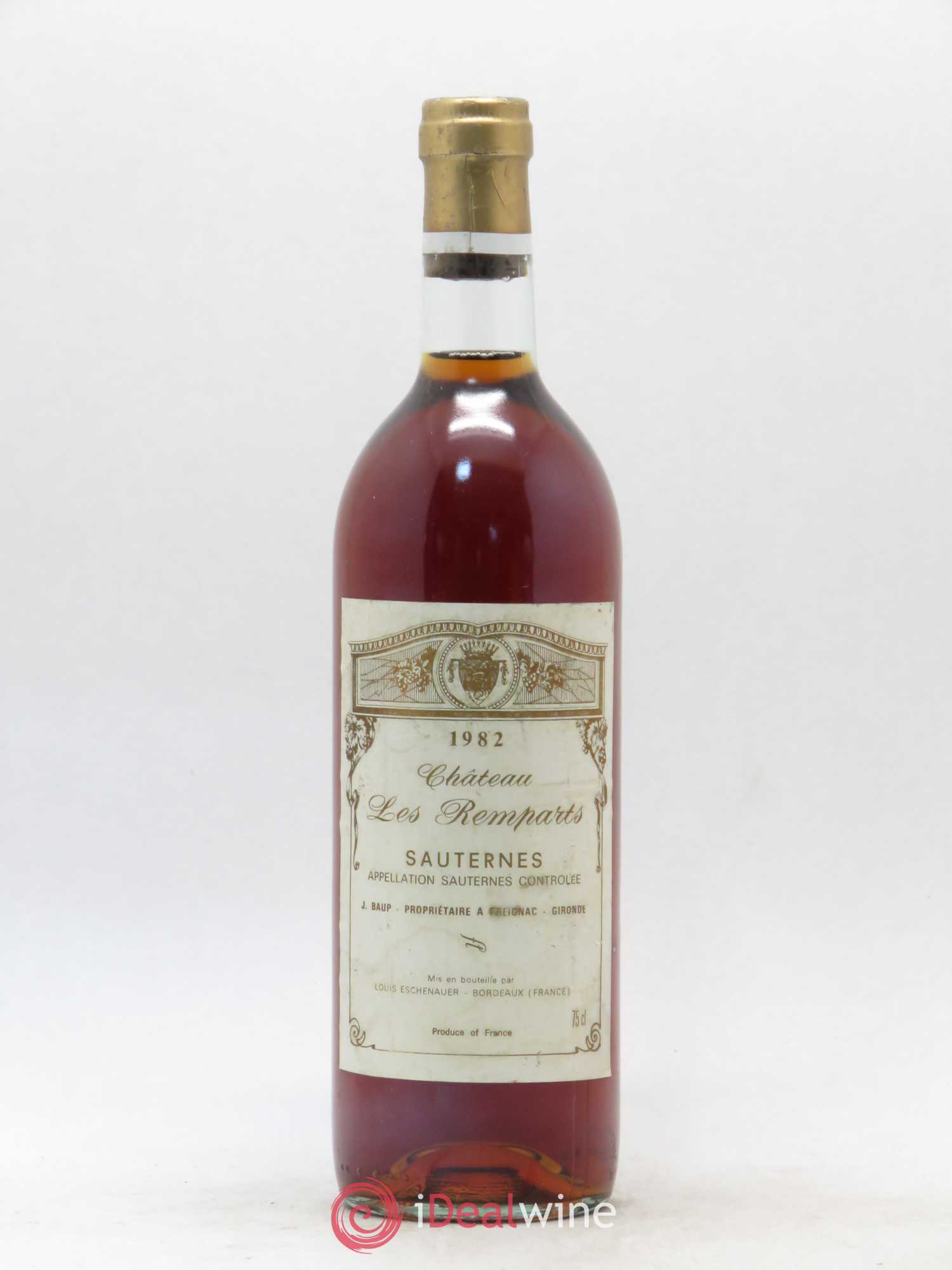 Sauternes Château Les Remparts (sans prix de réserve) 1982 - Lotto di 1 bottiglia - 0