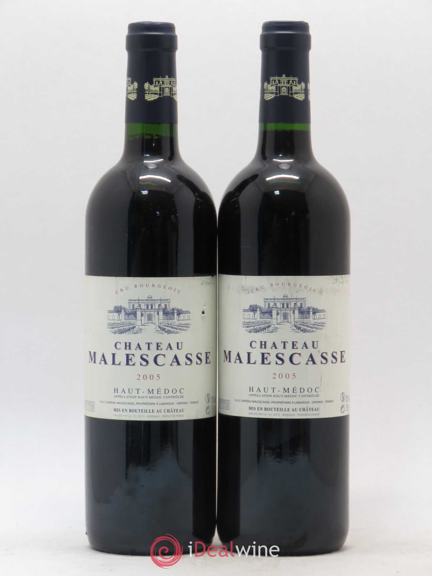 Château Malescasse Cru Bourgeois Exceptionnel 2005 - Lot de 2 bouteilles - 0