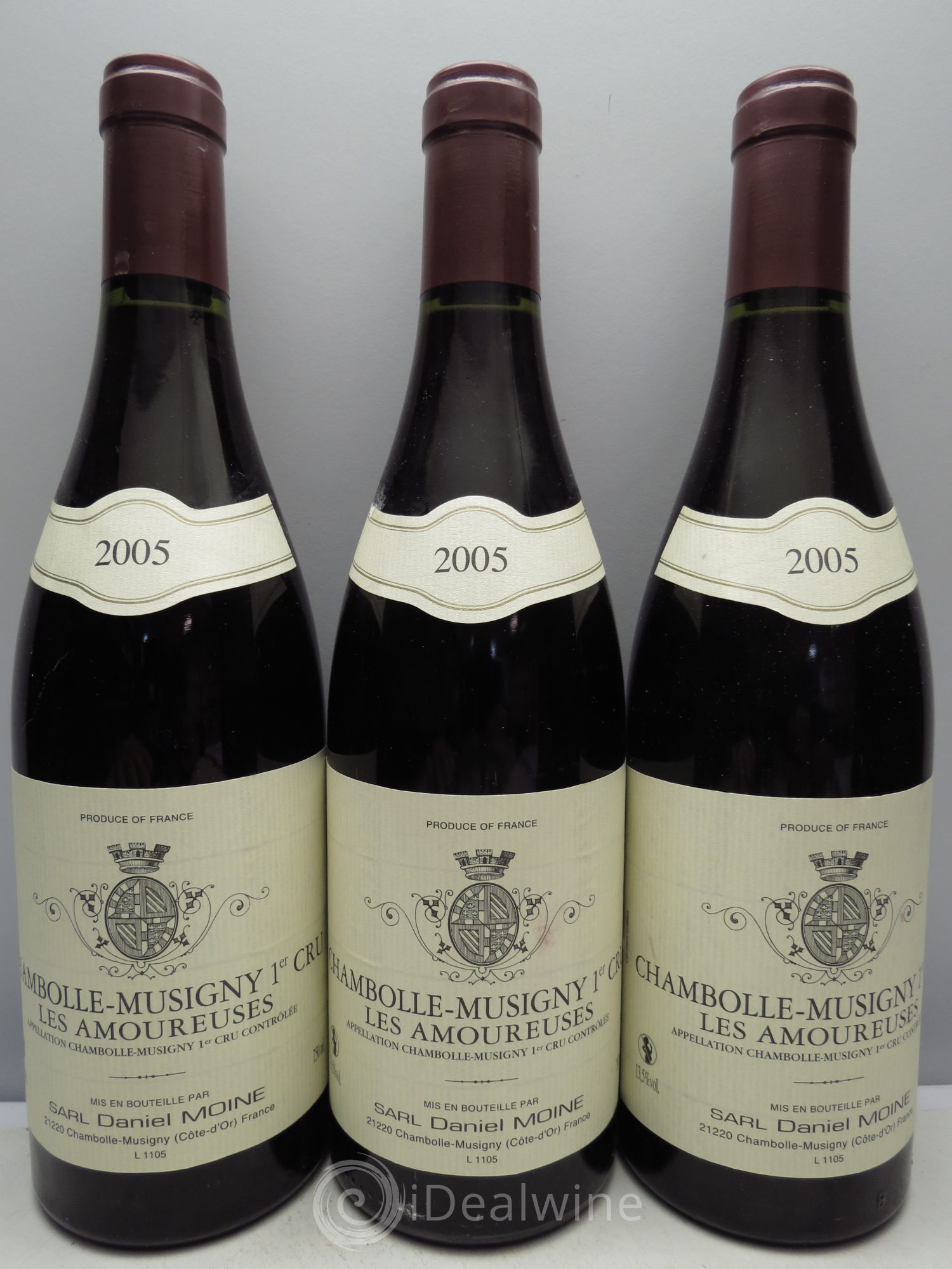 Chambolle-Musigny 1er Cru Daniel Moine 2005 - Lot de 3 bouteilles - 0