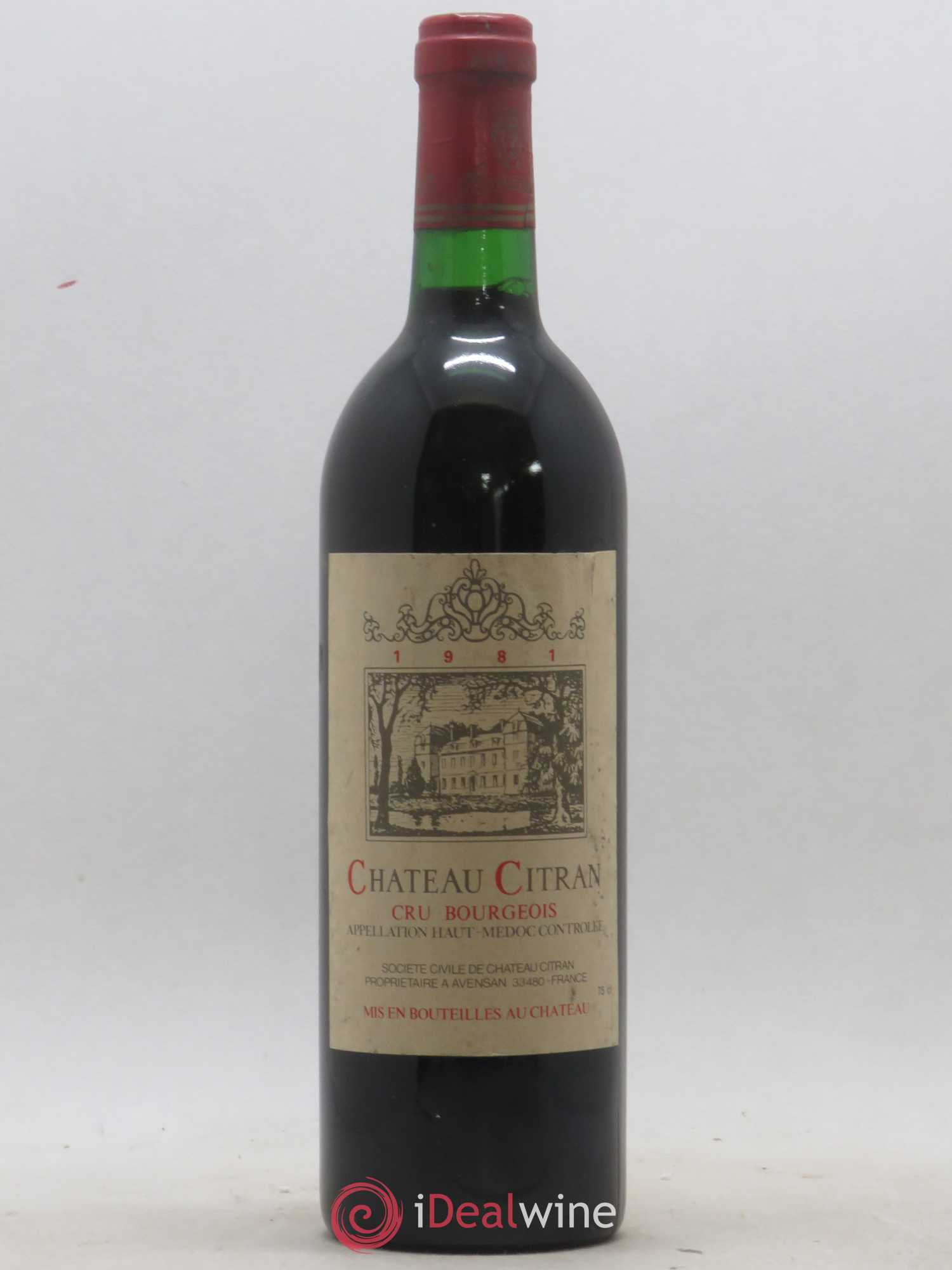 Château Citran Cru Bourgeois 1981 - Lot de 1 bouteille - 0